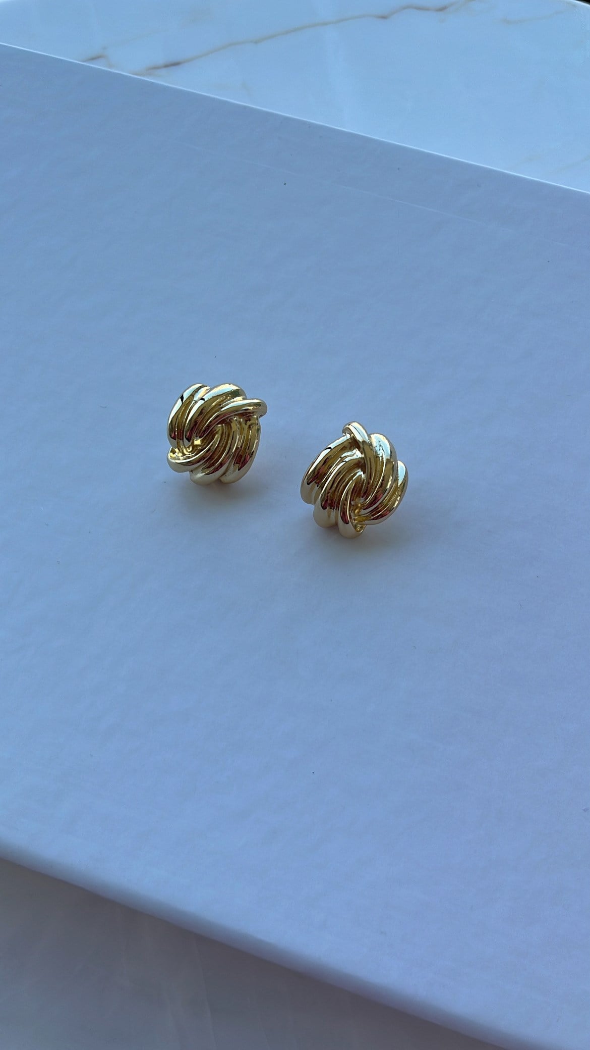 Gold Çoklu Düğüm Küpe