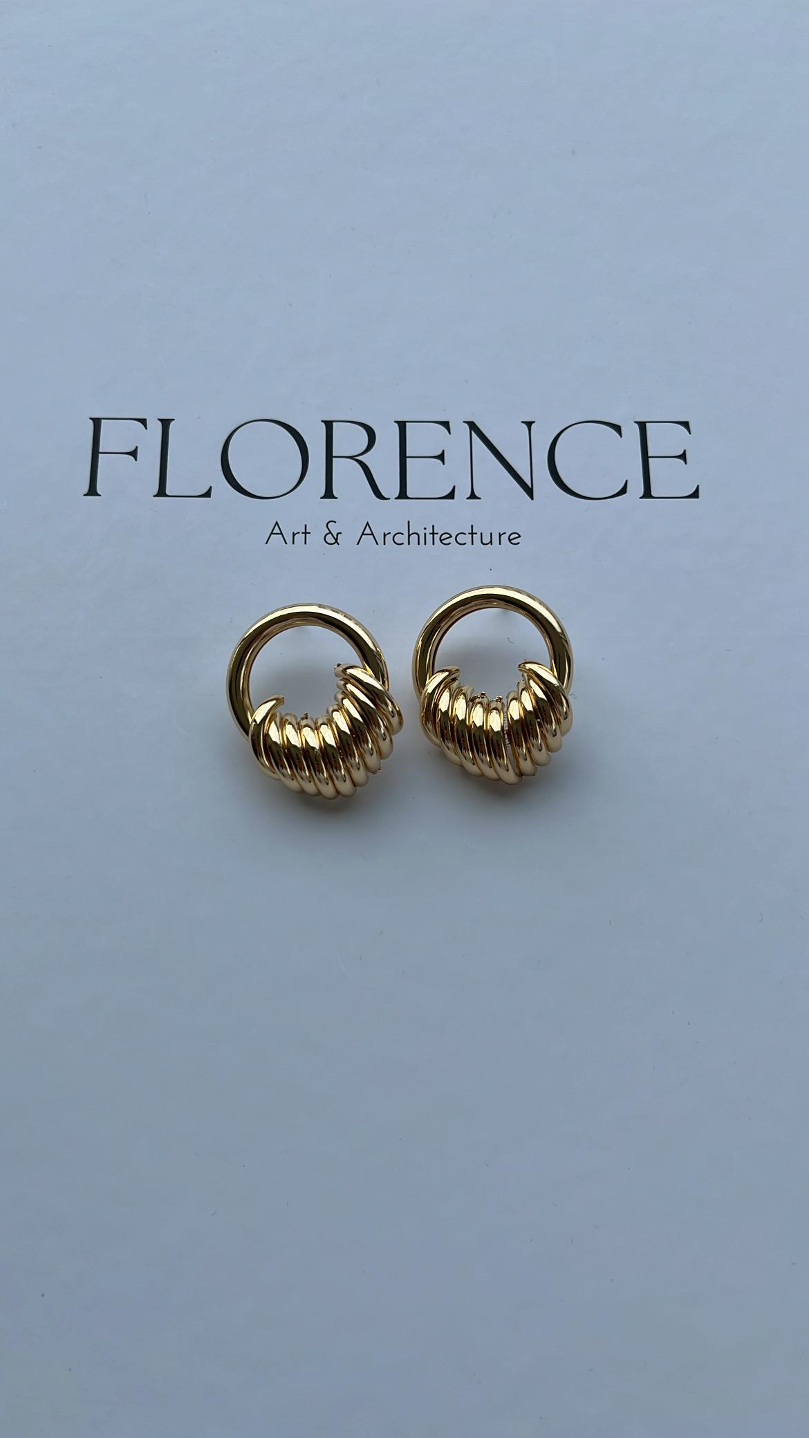 Gold Çoklu Halka Küpe