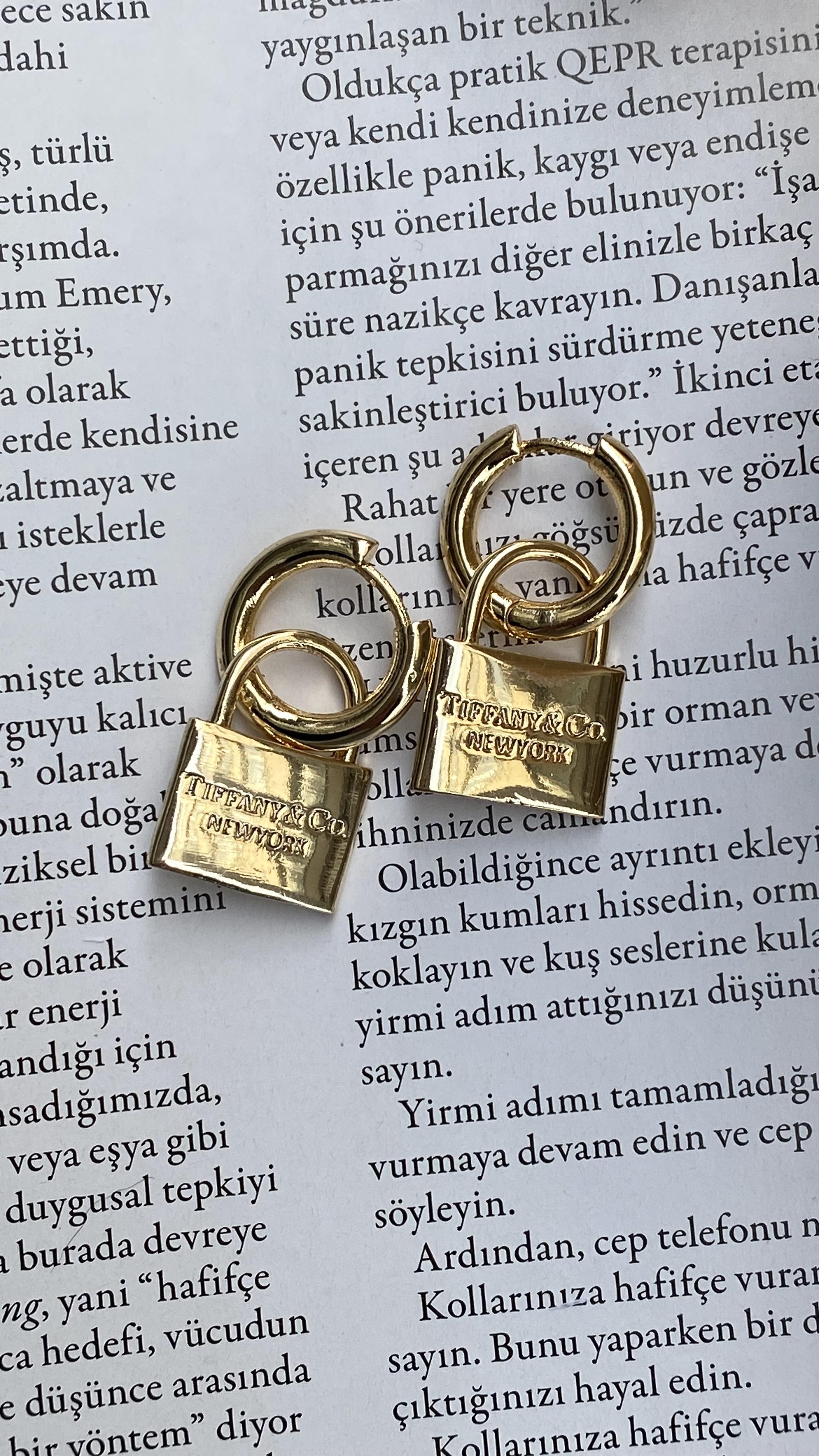 Gold Marka Model Kilit Küpe