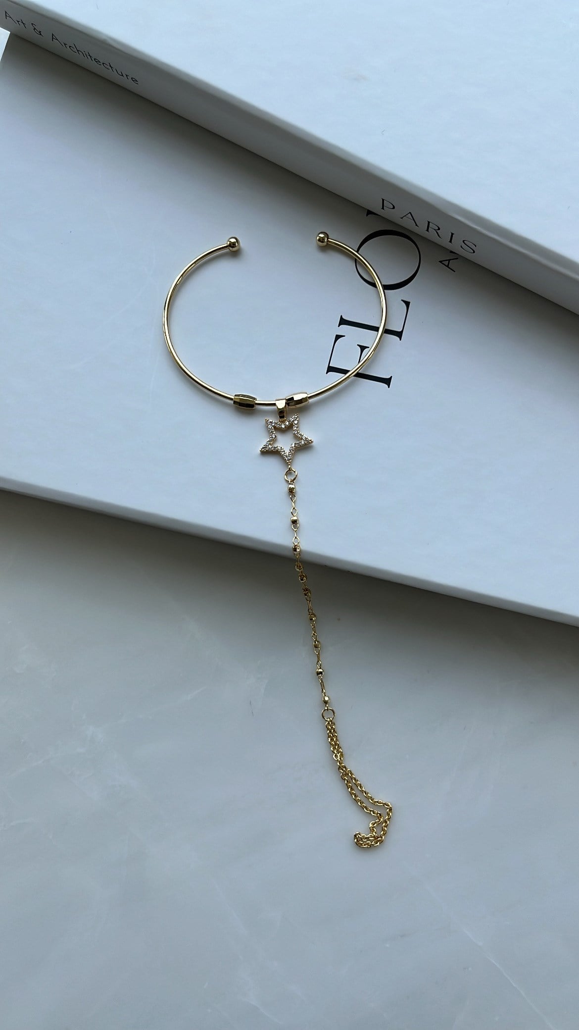 Gold Zirkon Taşlı Yıldız Şahmeran