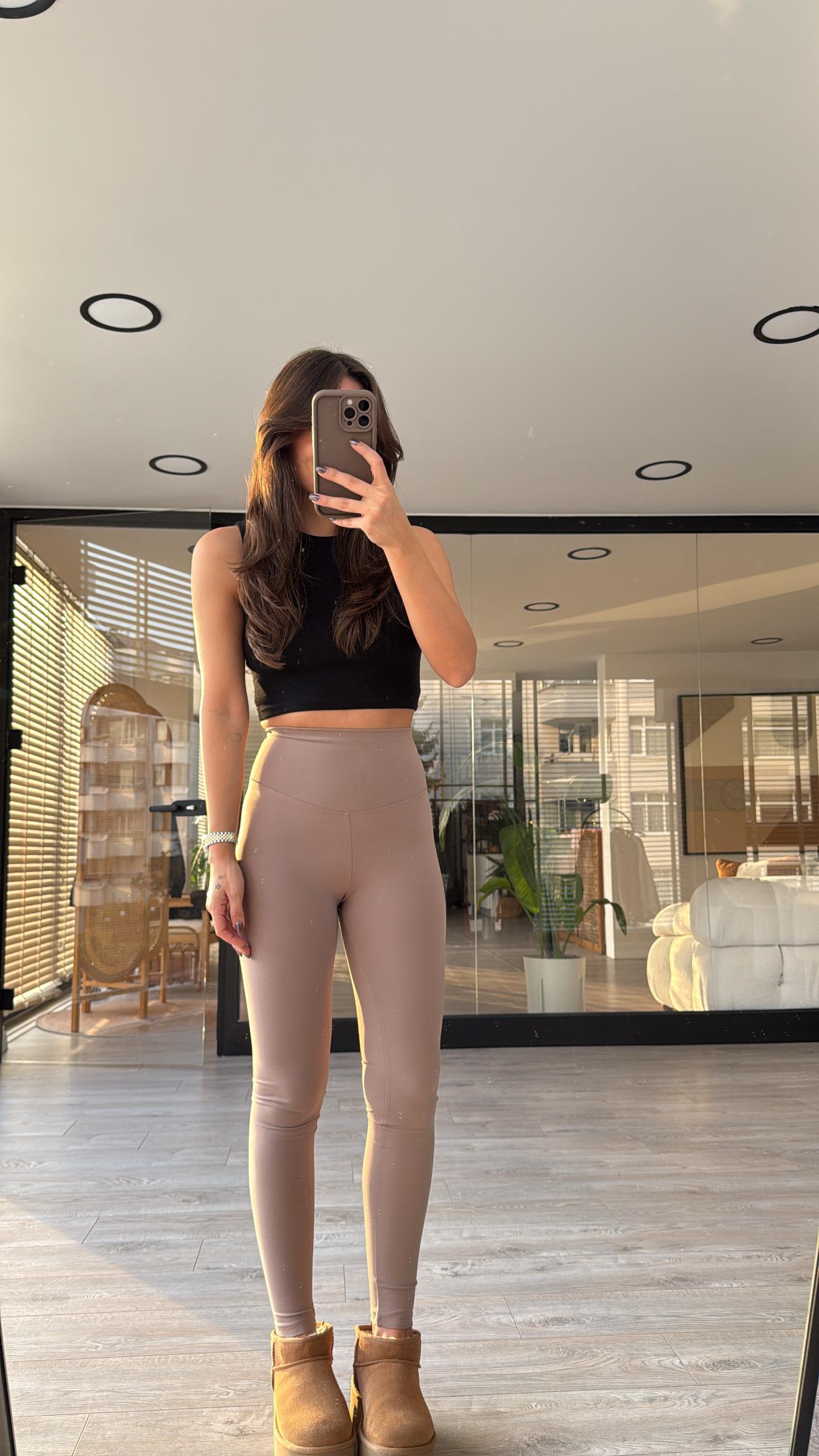 Koyu Bej Marka Model Basic Tayt 