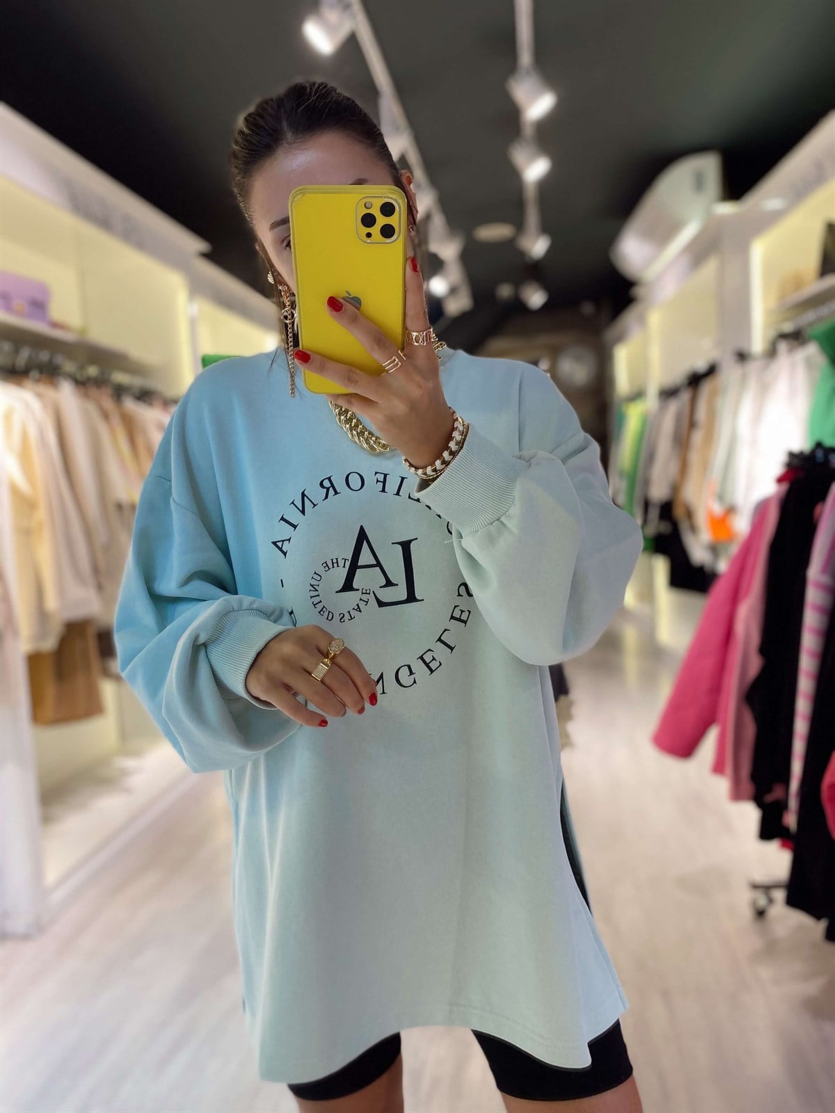 Mint Los Angeles Baskılı Sweatshirt