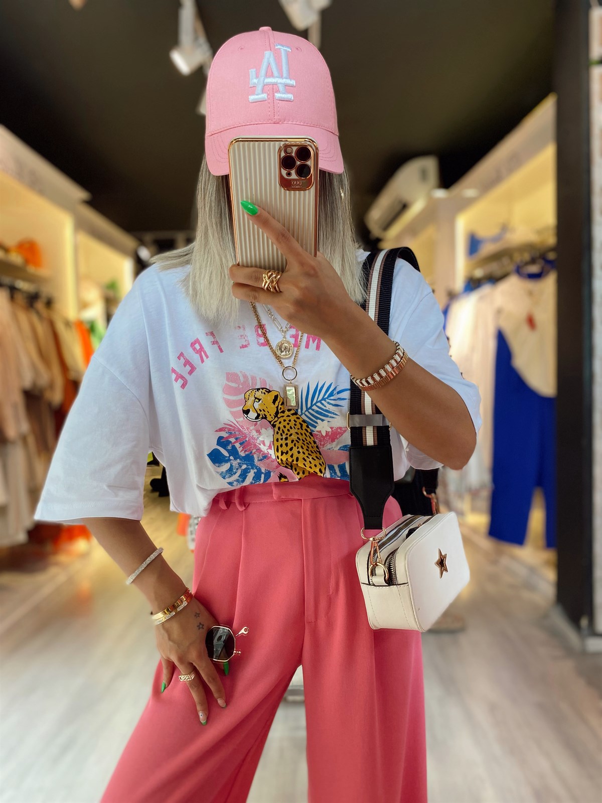 Pembe Marka Model Sapka