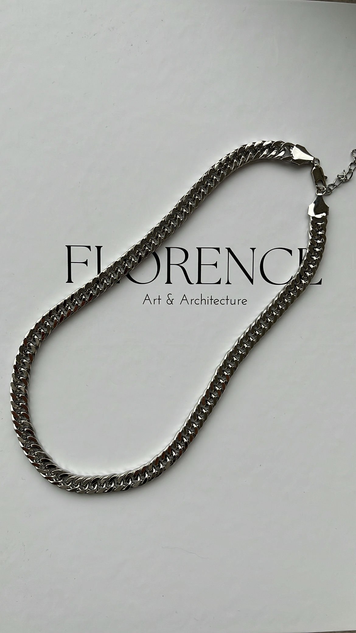 Silver Kalın Zincir Çelik Kolye