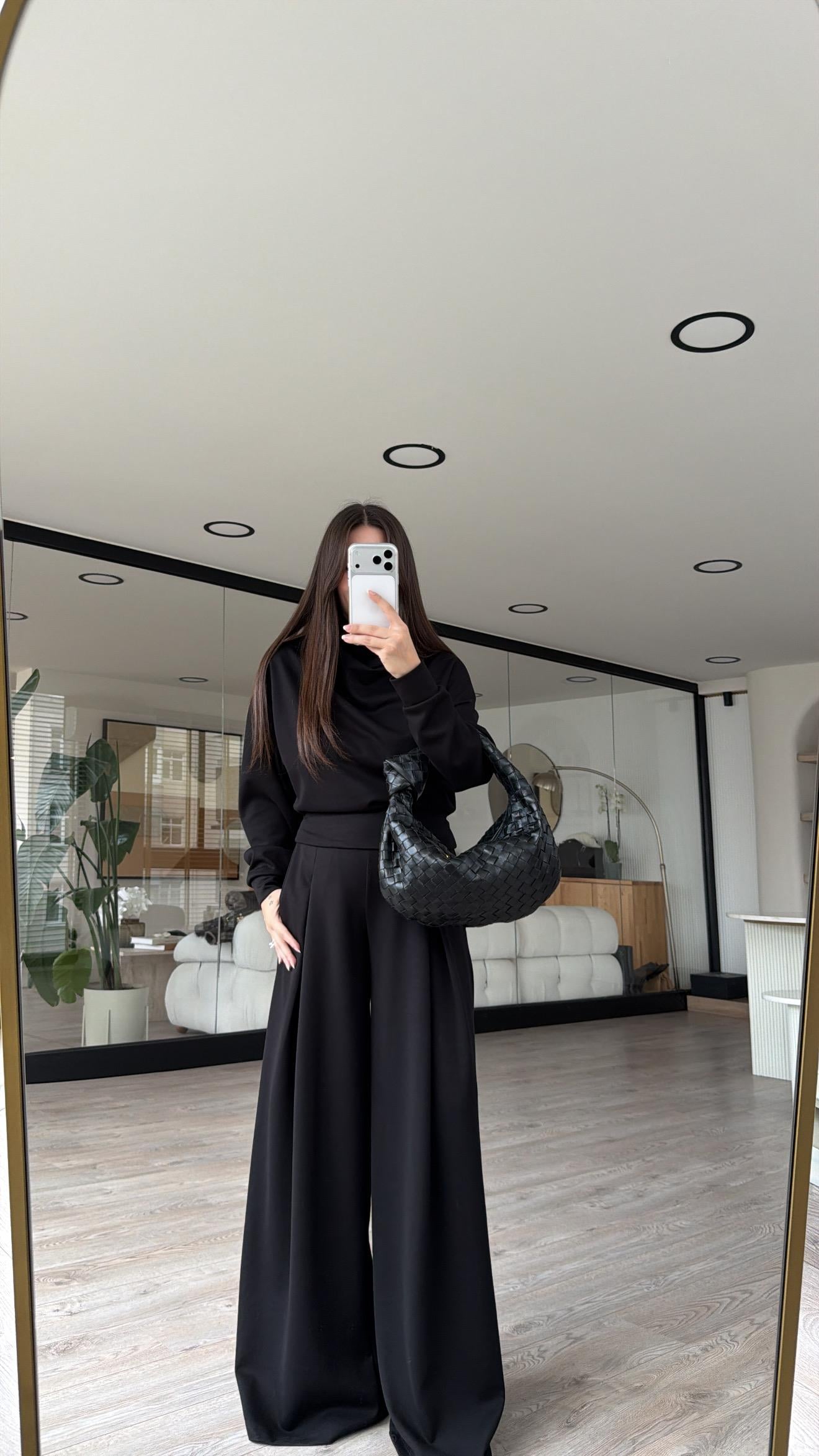 Siyah Balıkçı Yaka Marka Model Modal Takım