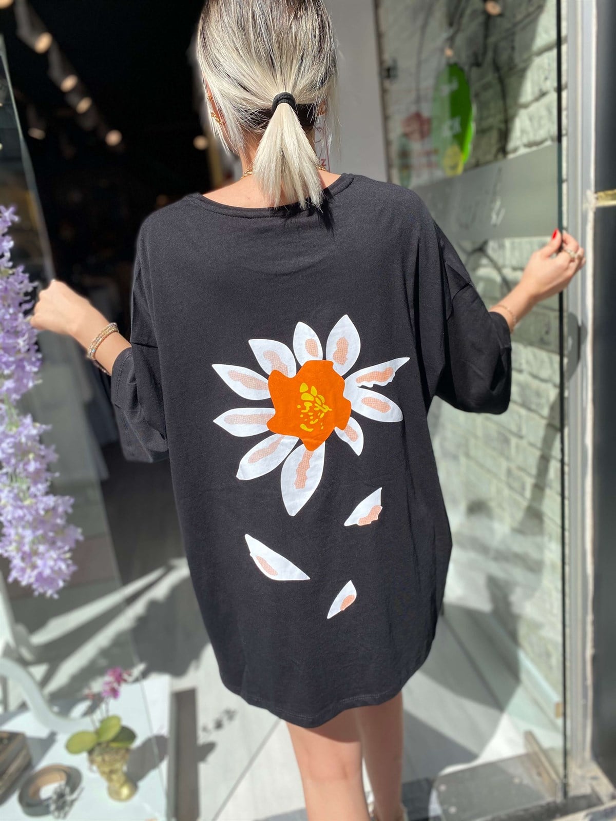 Siyah Papatya Tshirt