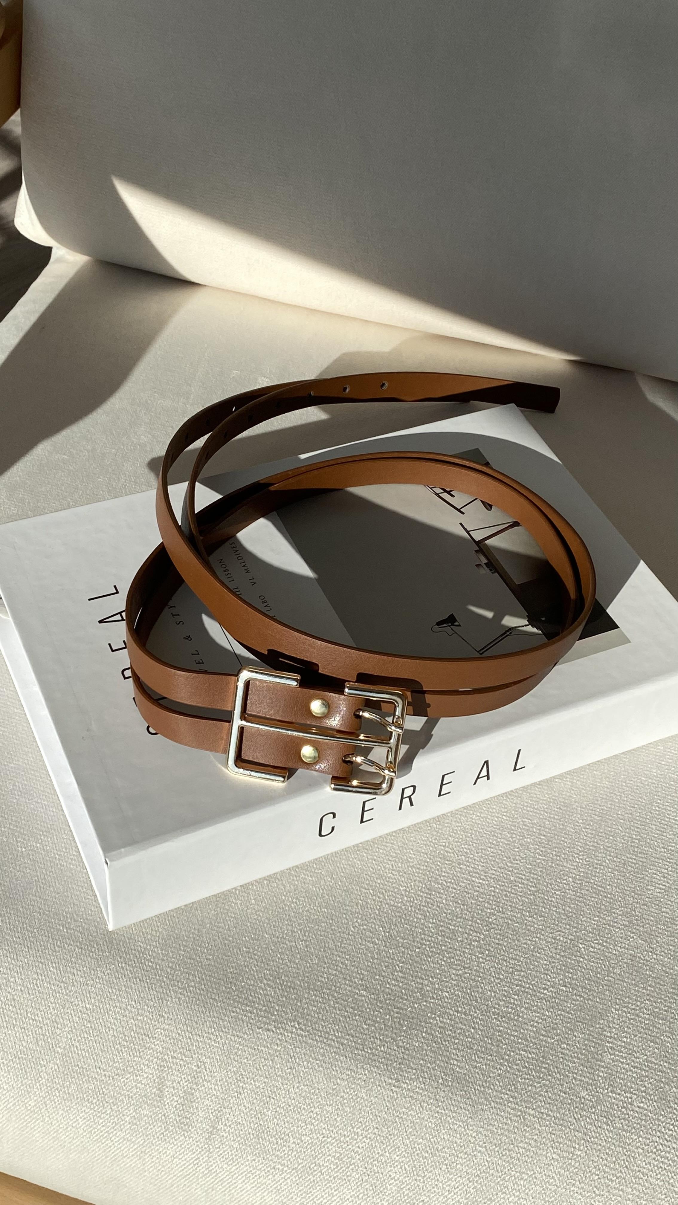 Taba Gold Çift Tokalı Çift Şeritli Kemer