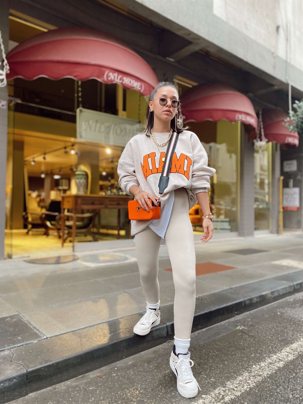 Taş Rengi Fitilli Tayt