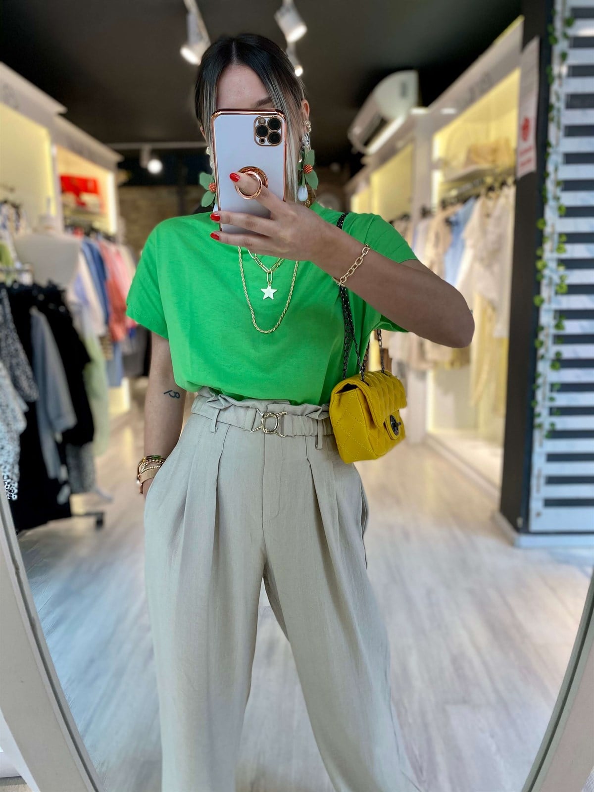 Yeşil Basic Tshirt