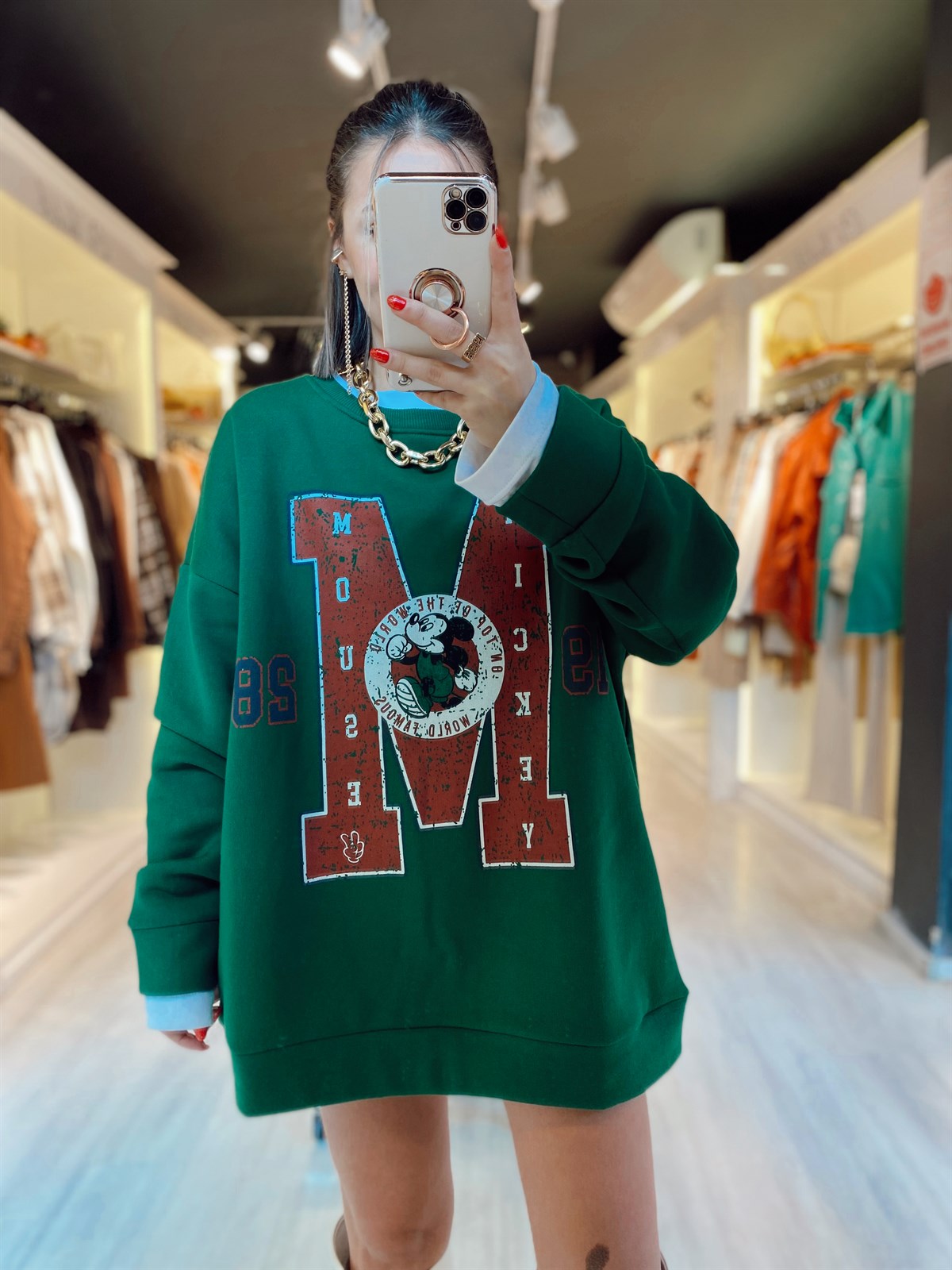 Yeşil Şardonlu Mickey Sweat