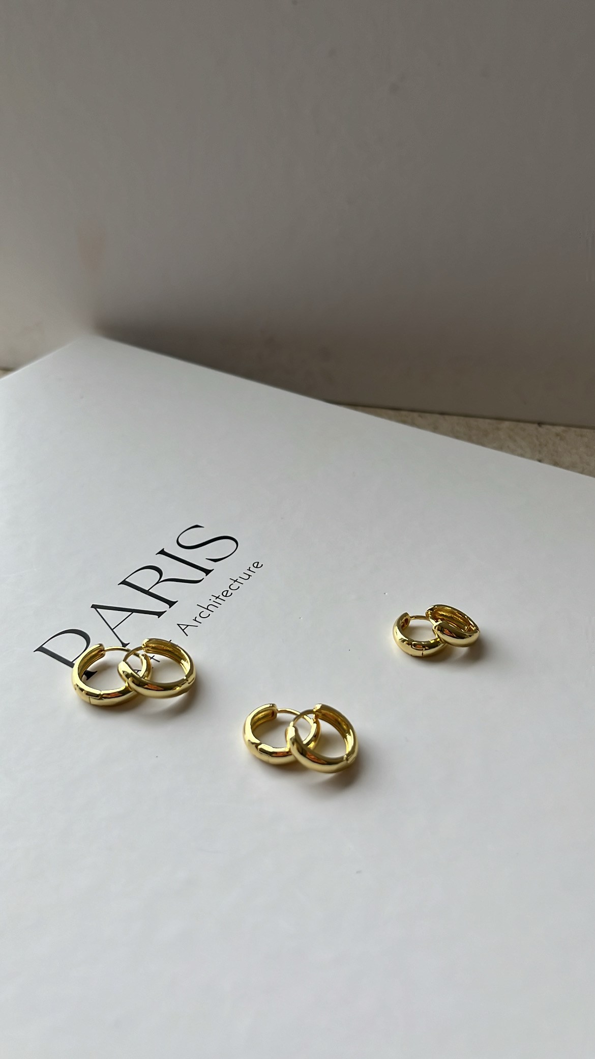 Gold Üçlü Mini Halka Küpe