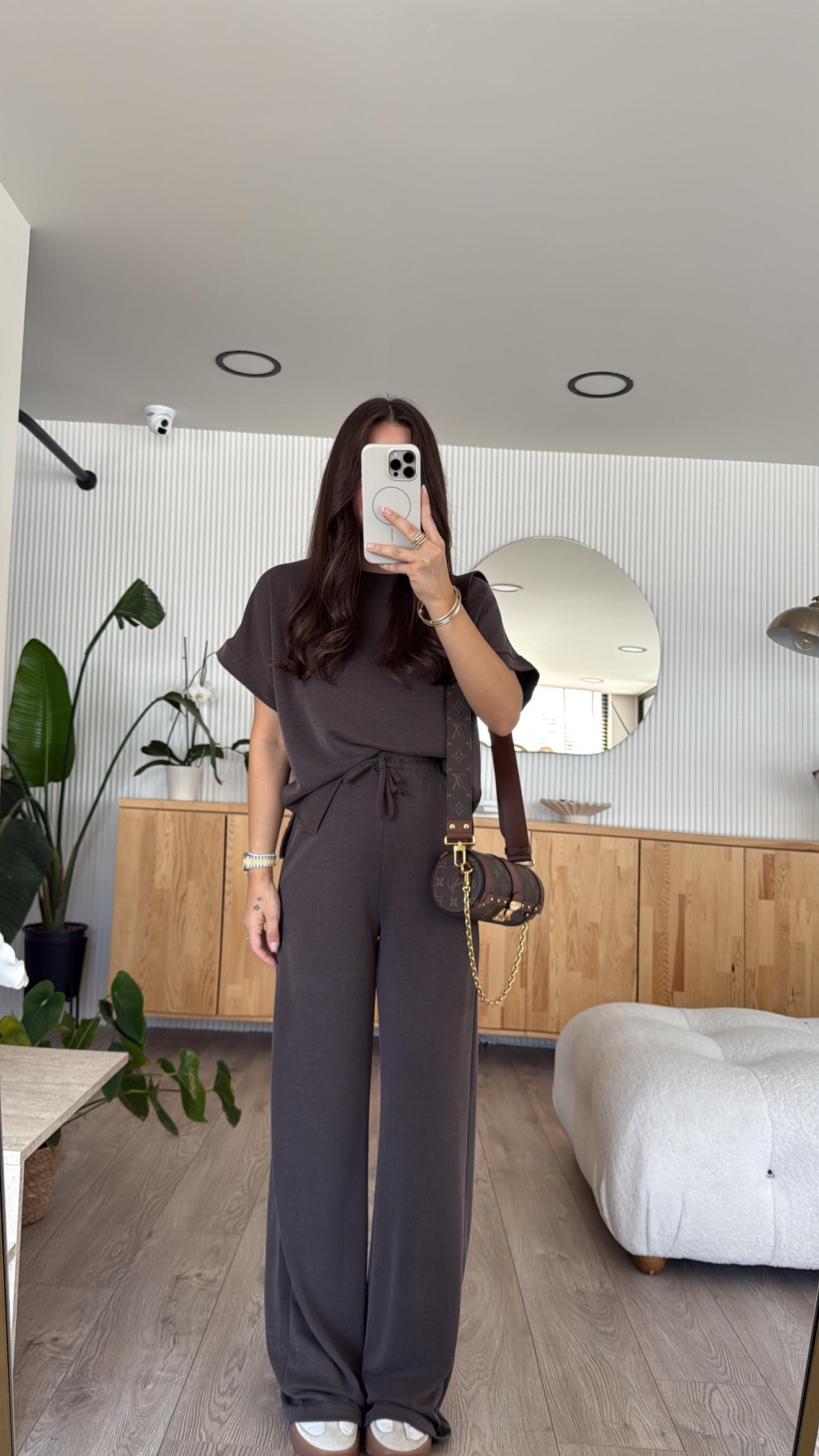 Acı Kahve Bisiklet Yaka Marka Model Pantolon Takım