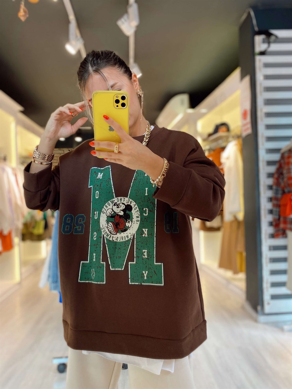 Acı Kahve  Mickey Baskılı Sweat