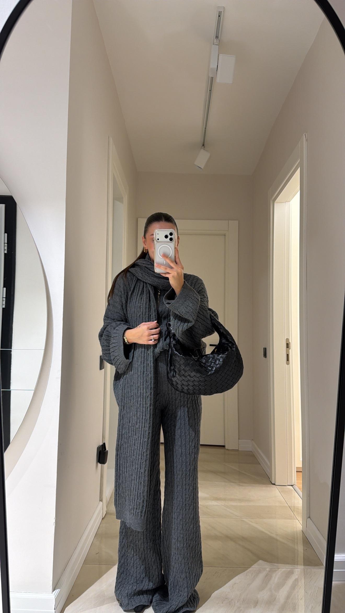 Antrasit Atkılı Marka Model Pantolon Takım