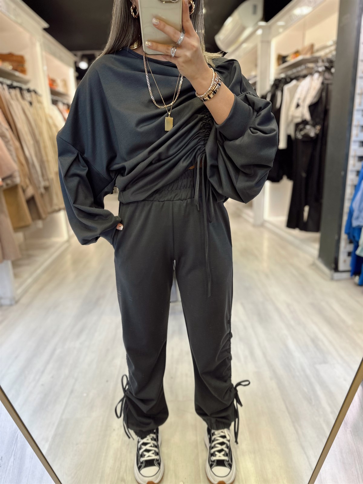 Antrasit Büzgü Detaylı Takım