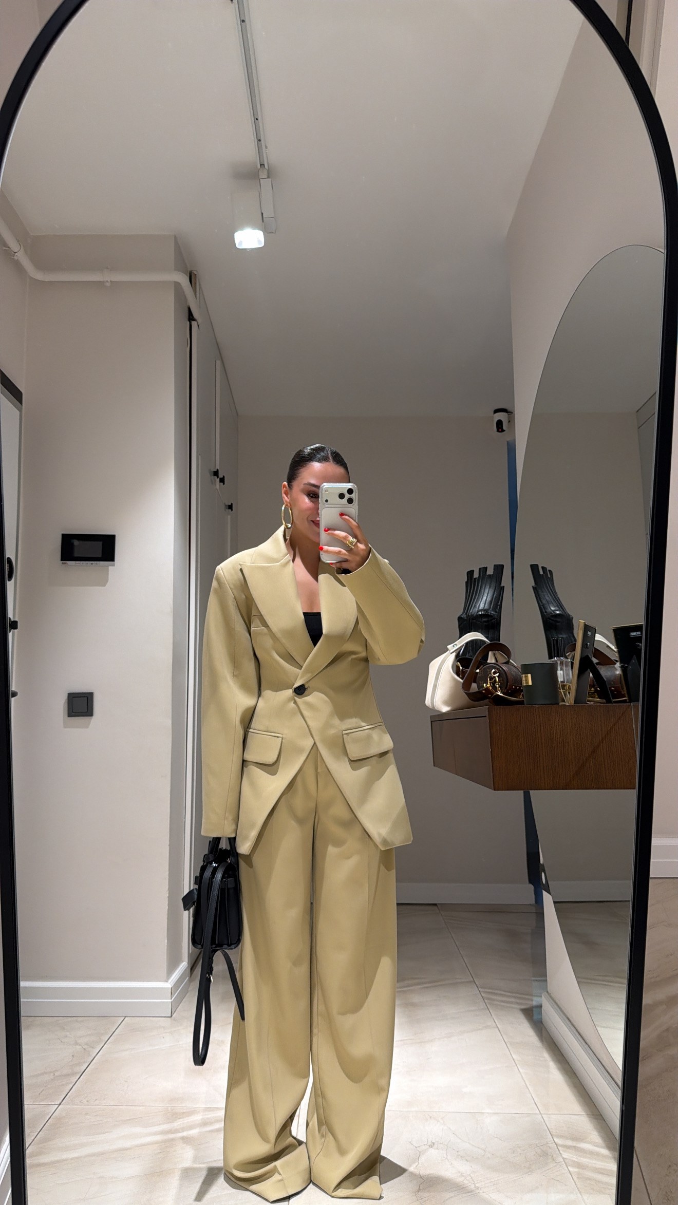 Bej Gabardin Ravi Ceket Takım 