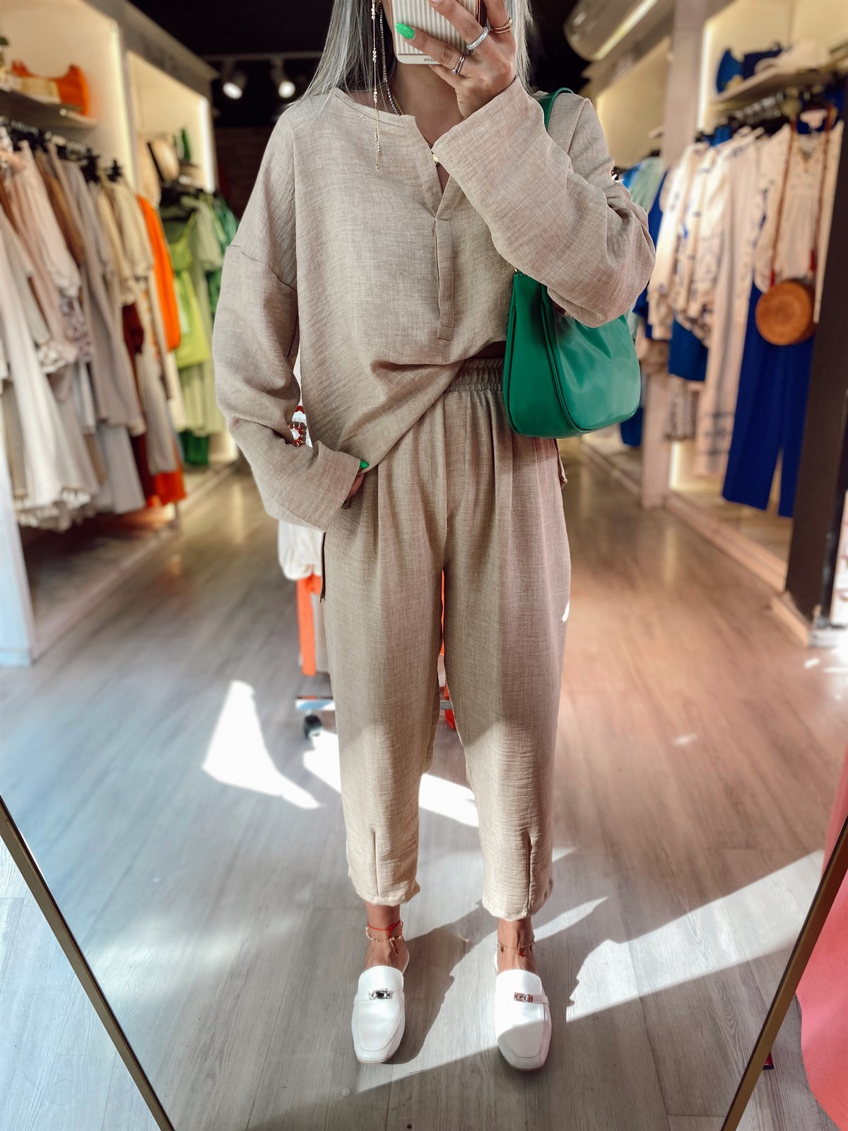 Bej Hakim Yaka Paça Pileli Takım 