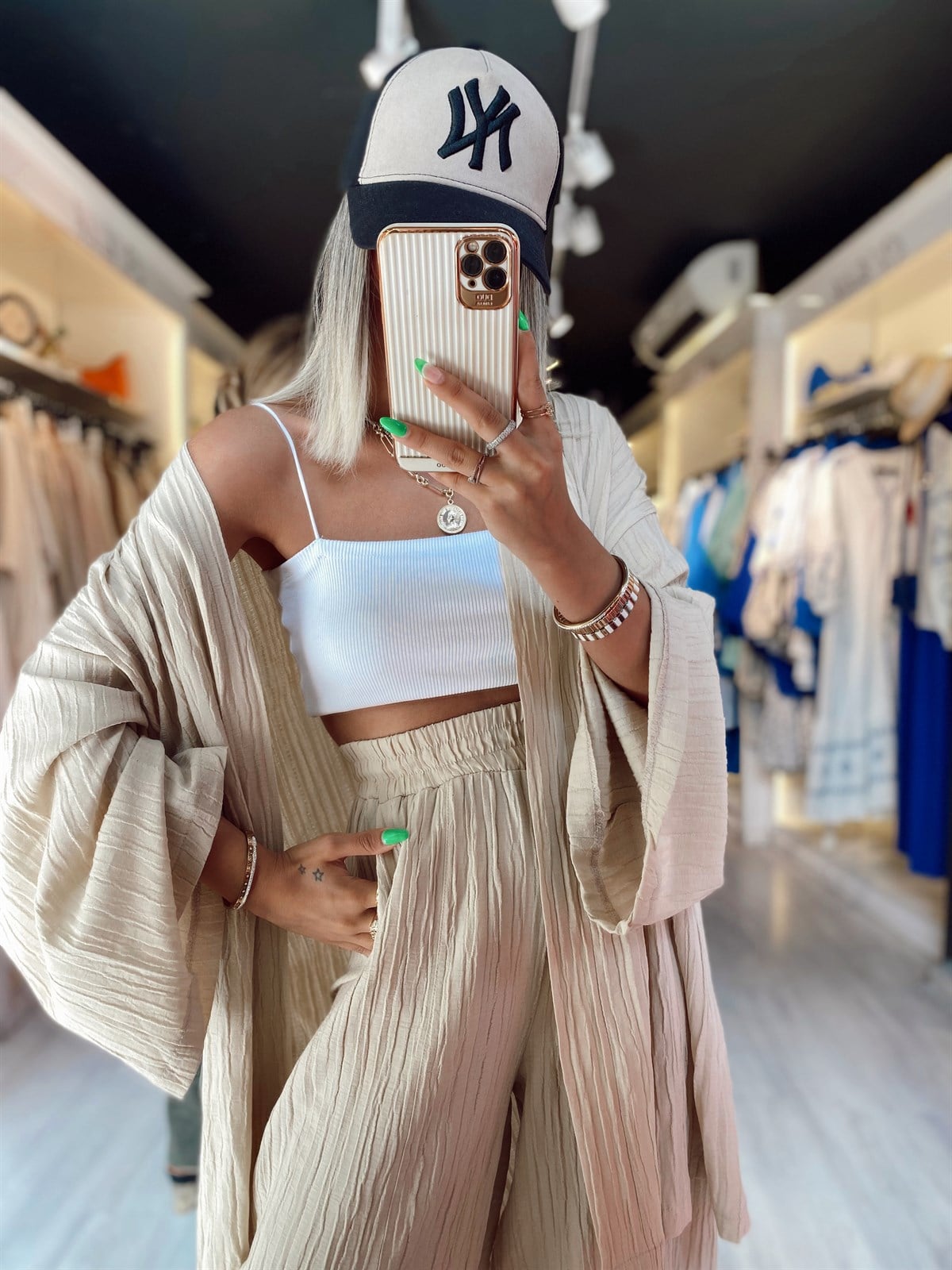 Bej Siyah Marka Model Şapka