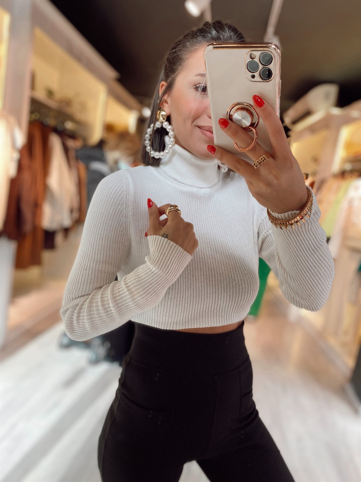 Beyaz Balıkçı Yaka Body
