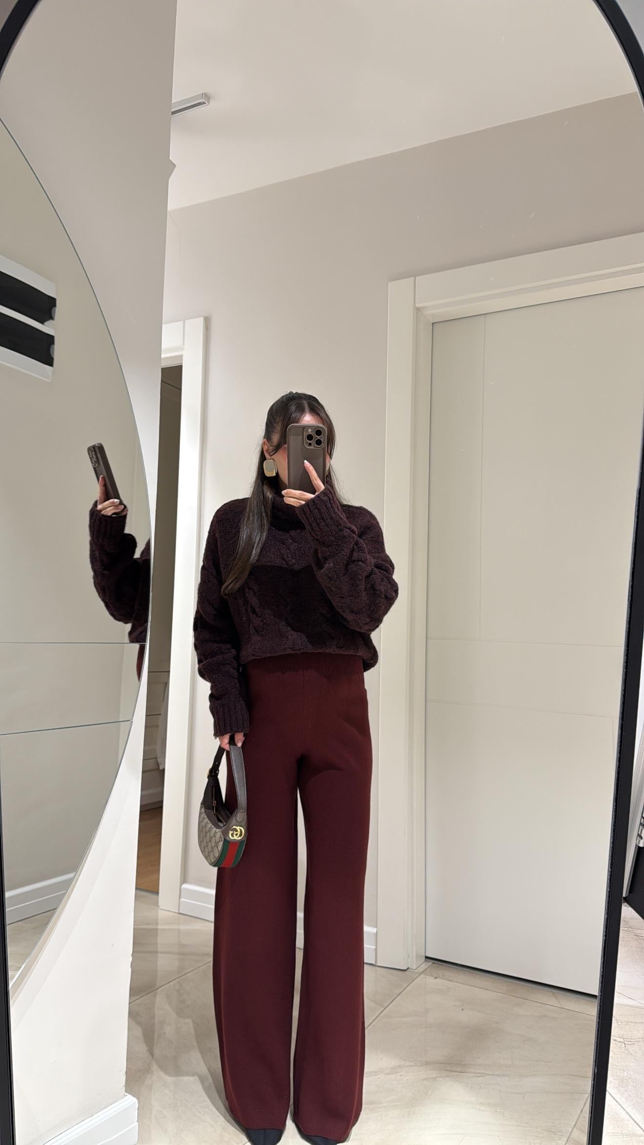 Bordo Triko Pantolon