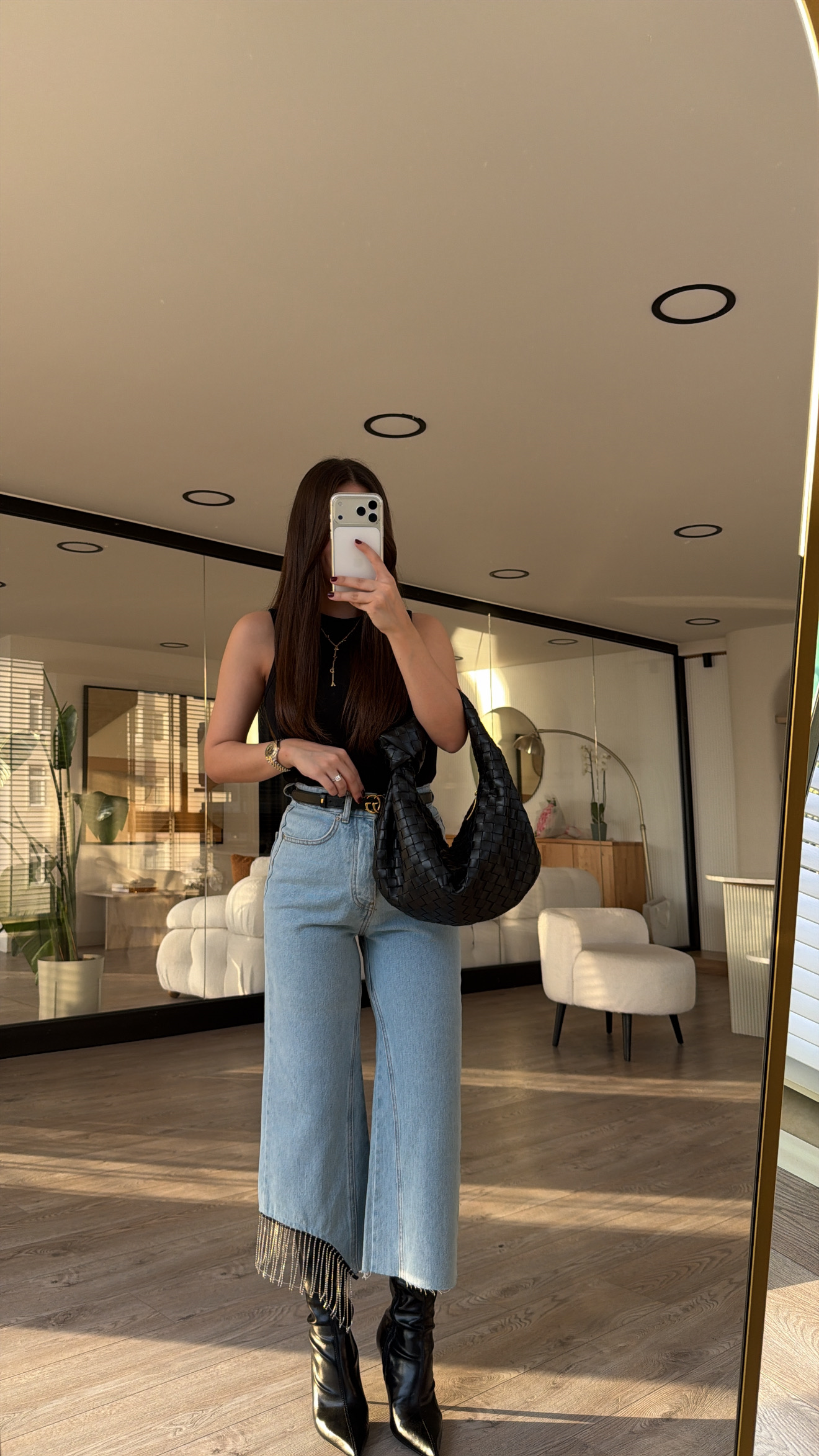 Buz Mavi Paça Taş Detaylı Jean 