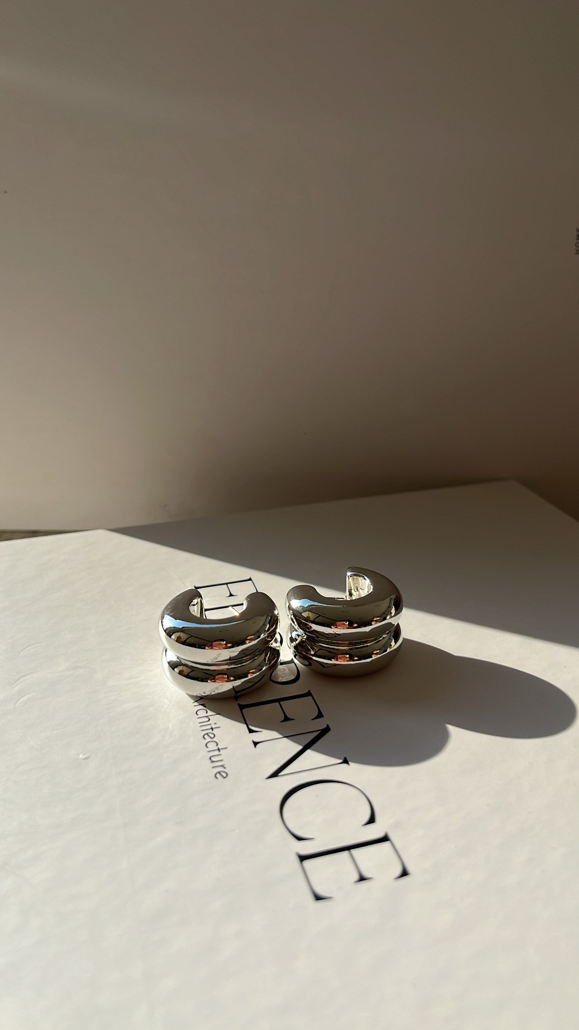Silver Çift Görünümlü Küpe