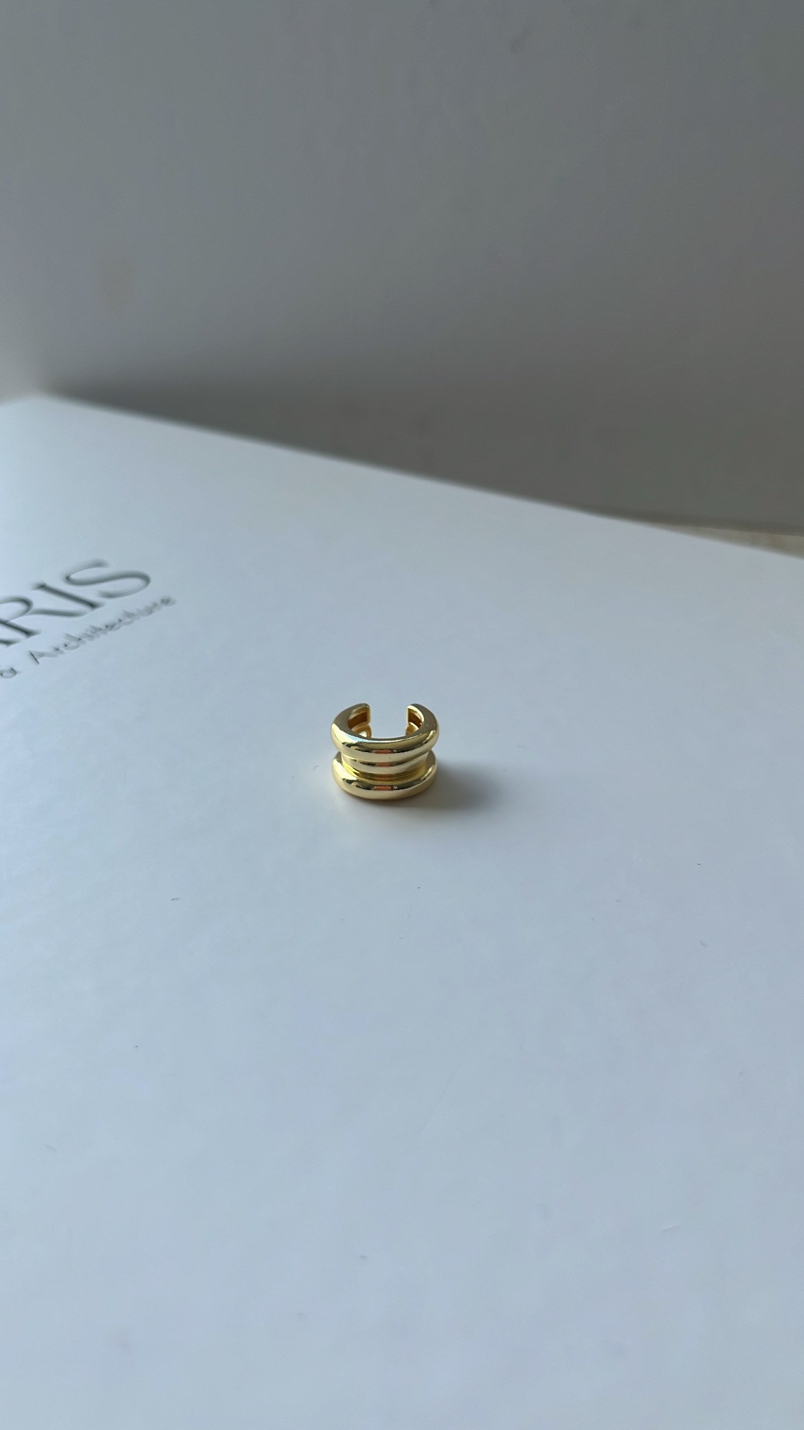 Gold Üçlü Halkalı Kıkırdak Küpe