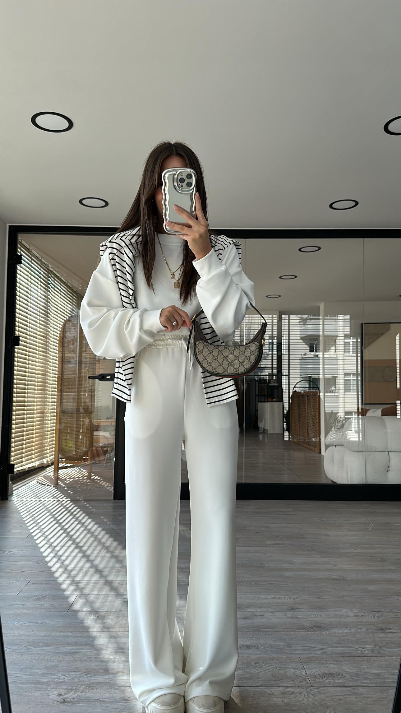 Ekru Basic Marka Model Sweat Takım 