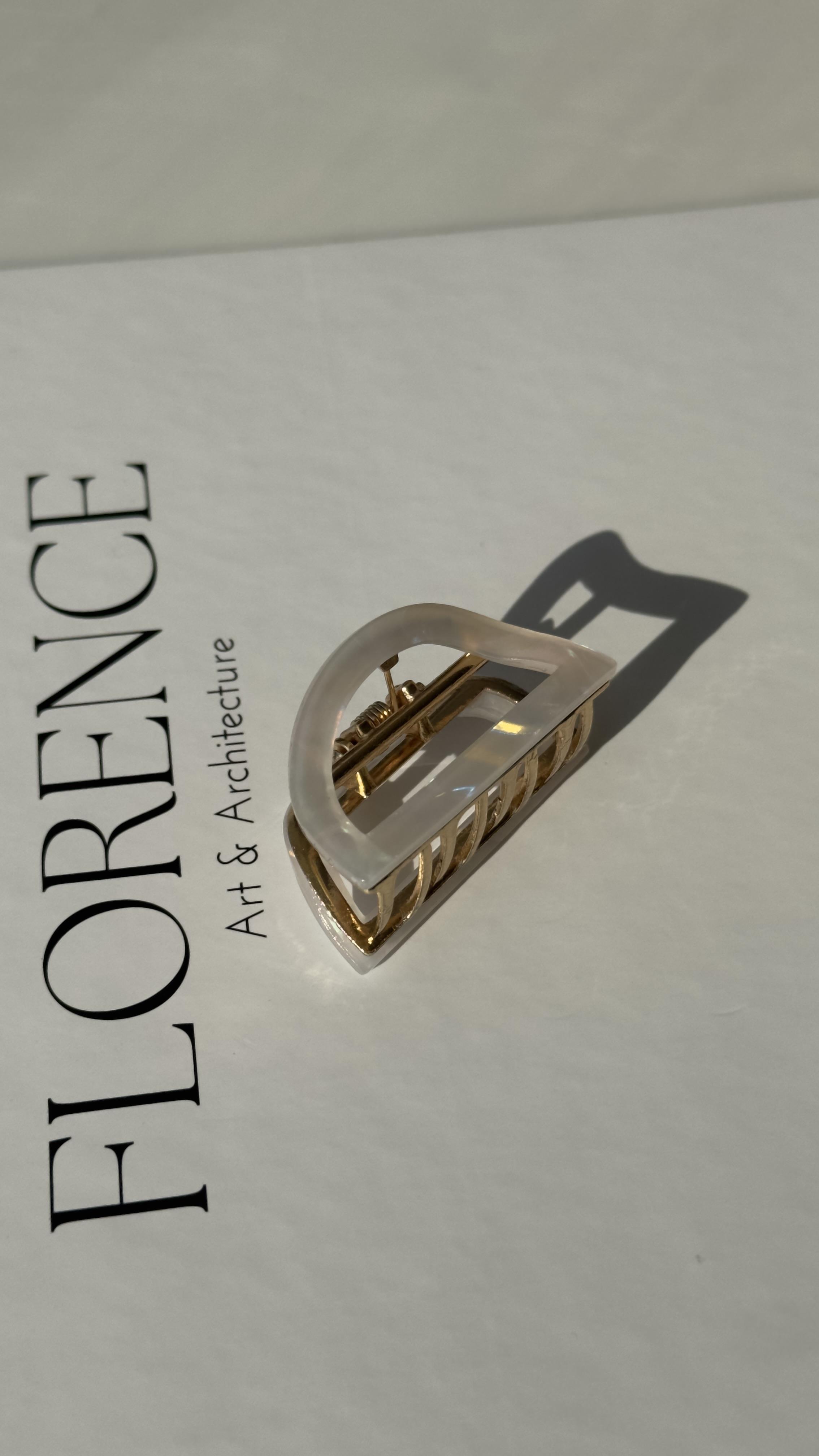 Ekru Hologramlı Daire Mandal Toka