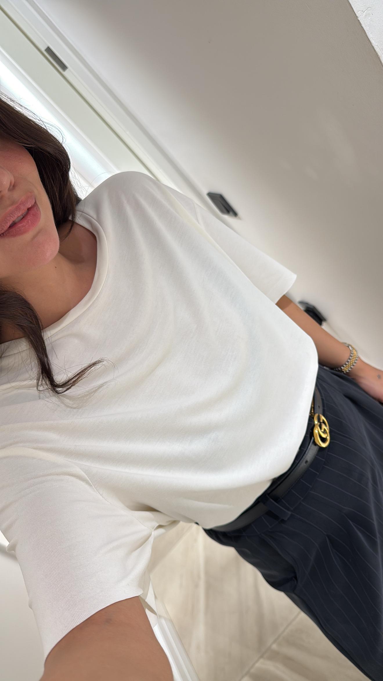 Ekru Modal Kumaş Lazer Kesim Marka Model Tişört