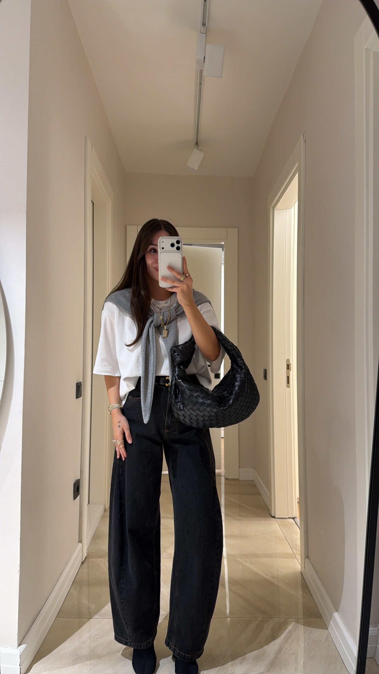 Füme Dikiş Detaylı Marka Model Baggy Jean