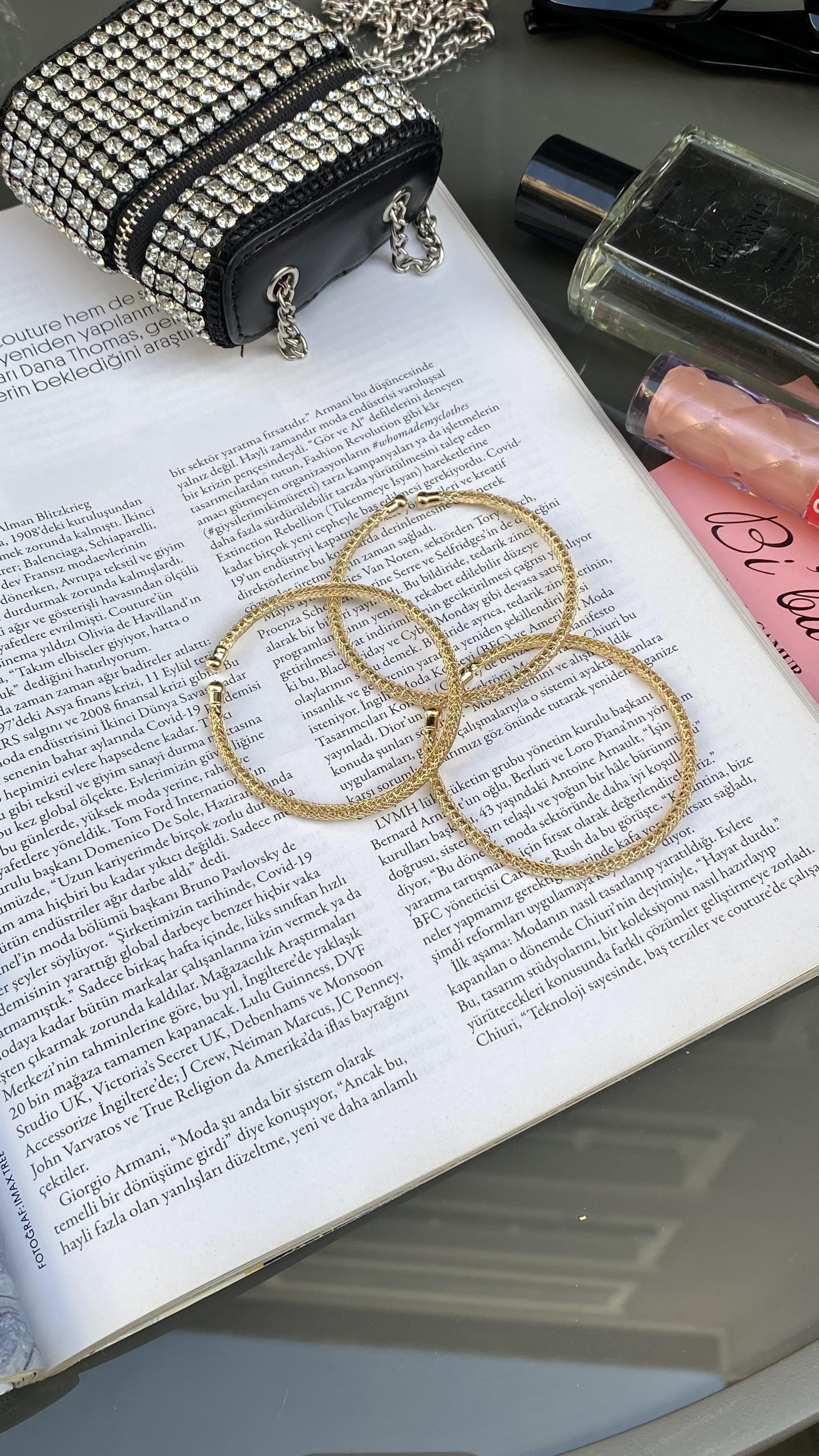 Gold 3lü Çelik Bileklik 