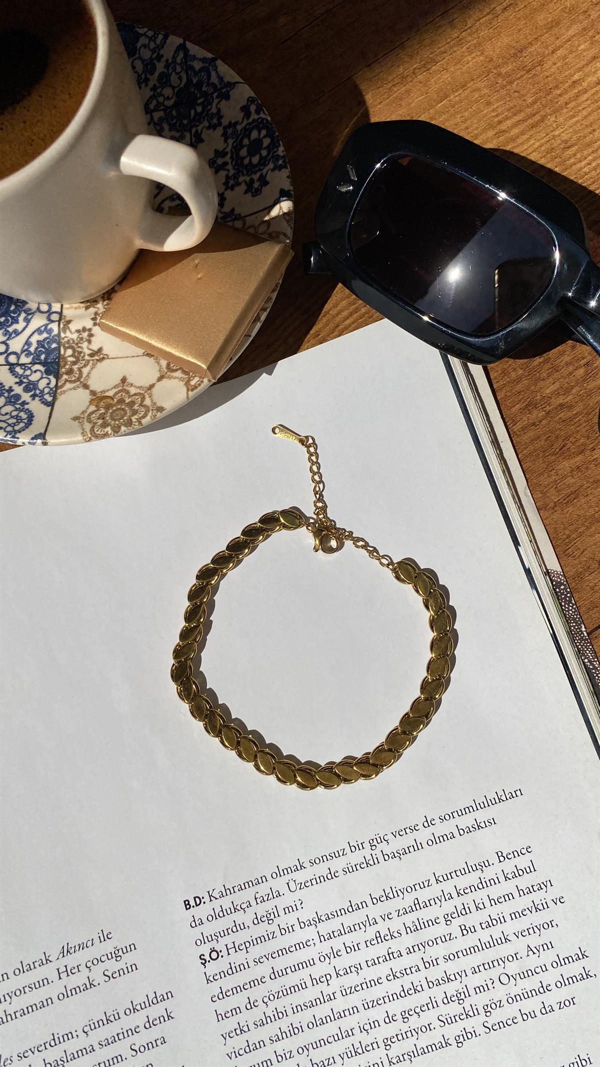 Gold Arpa Çelik Bileklik