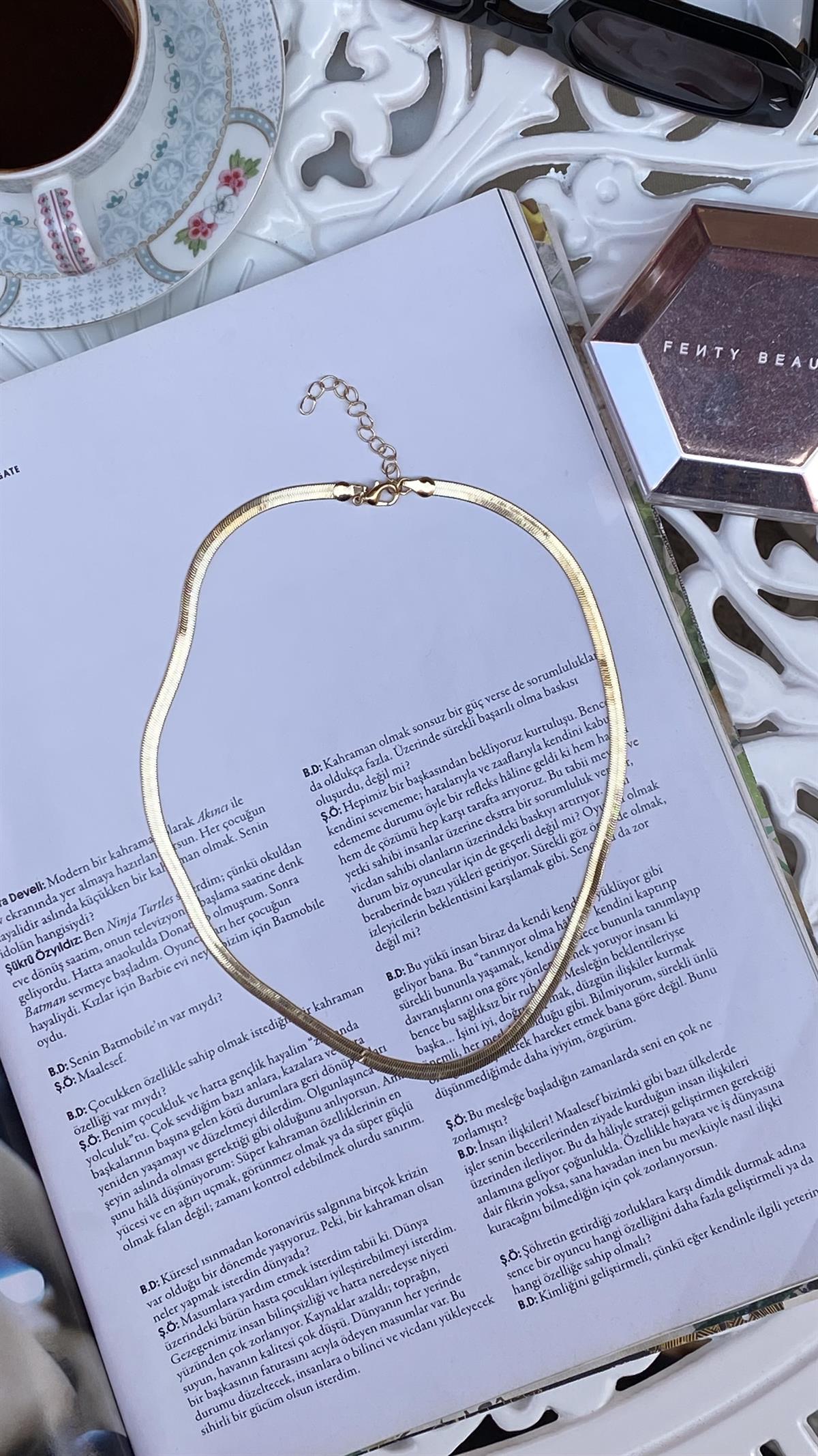 Gold Balık Sırtı Kolye