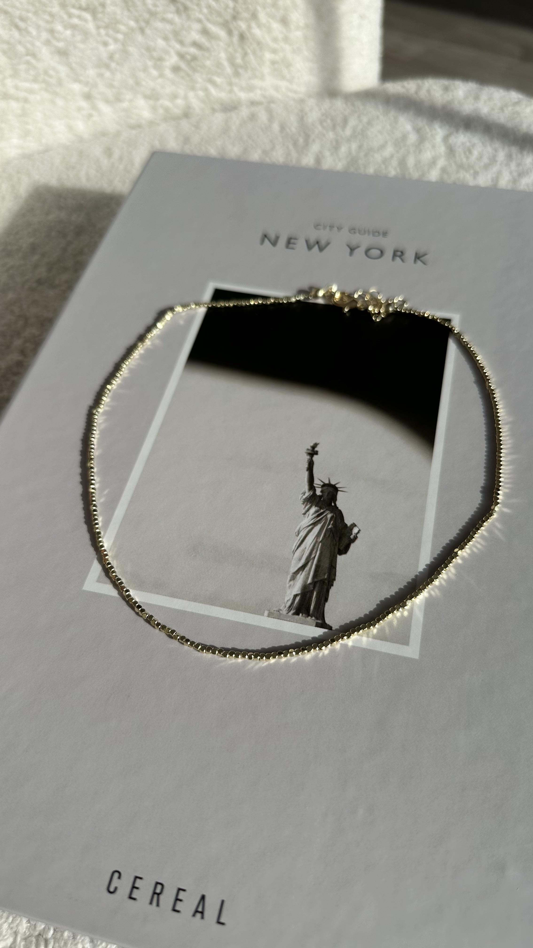 Gold Boncuk Çelik Kolye