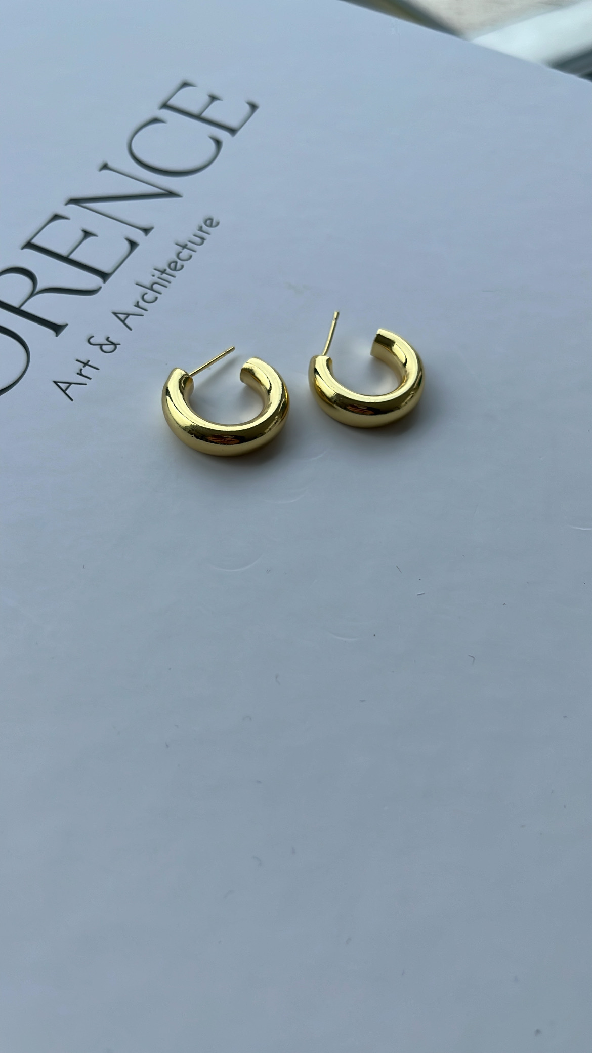 Gold Boru Halka Küpe