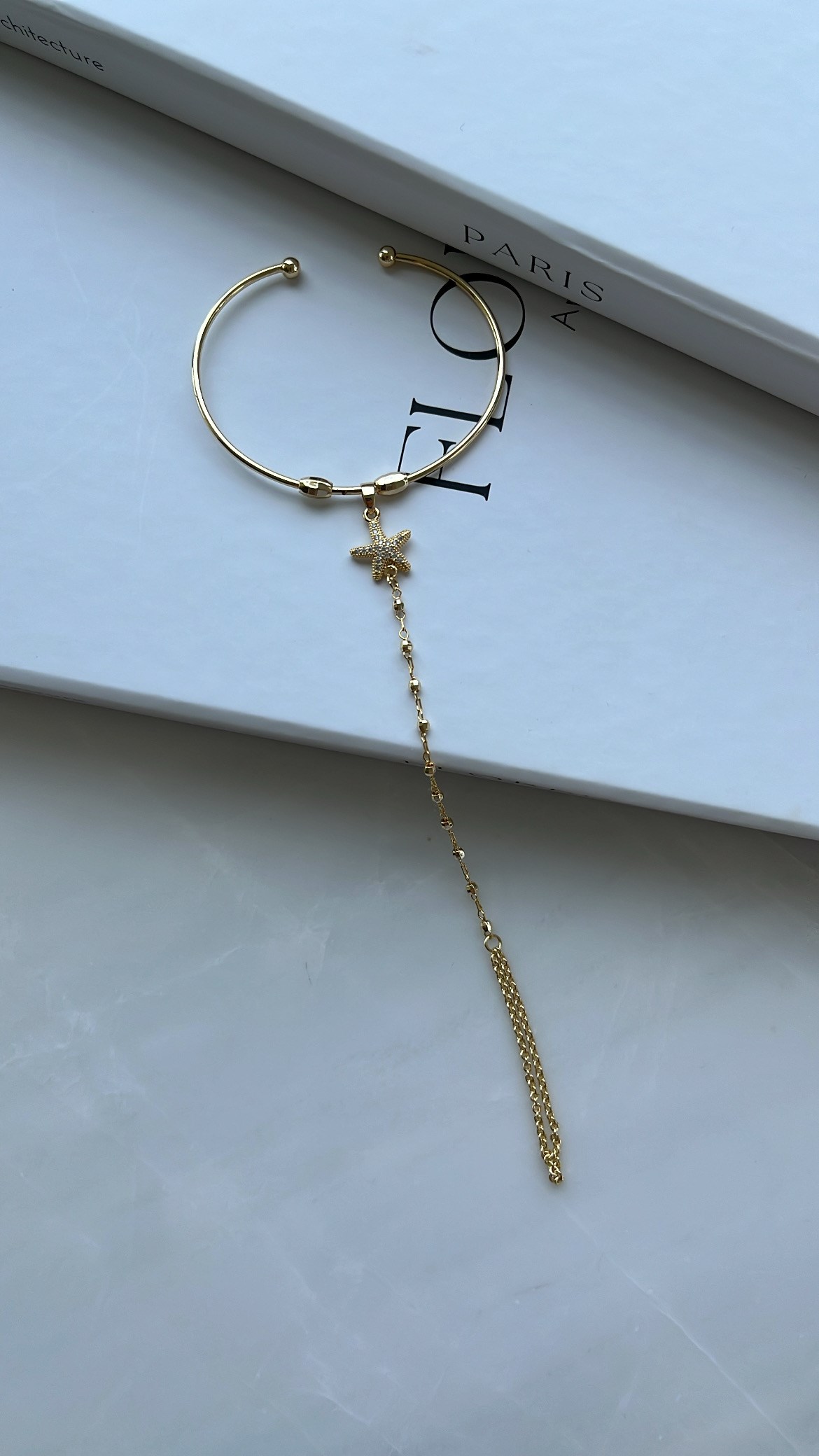Gold Deniz Yıldızı Taşlı Şahmeran