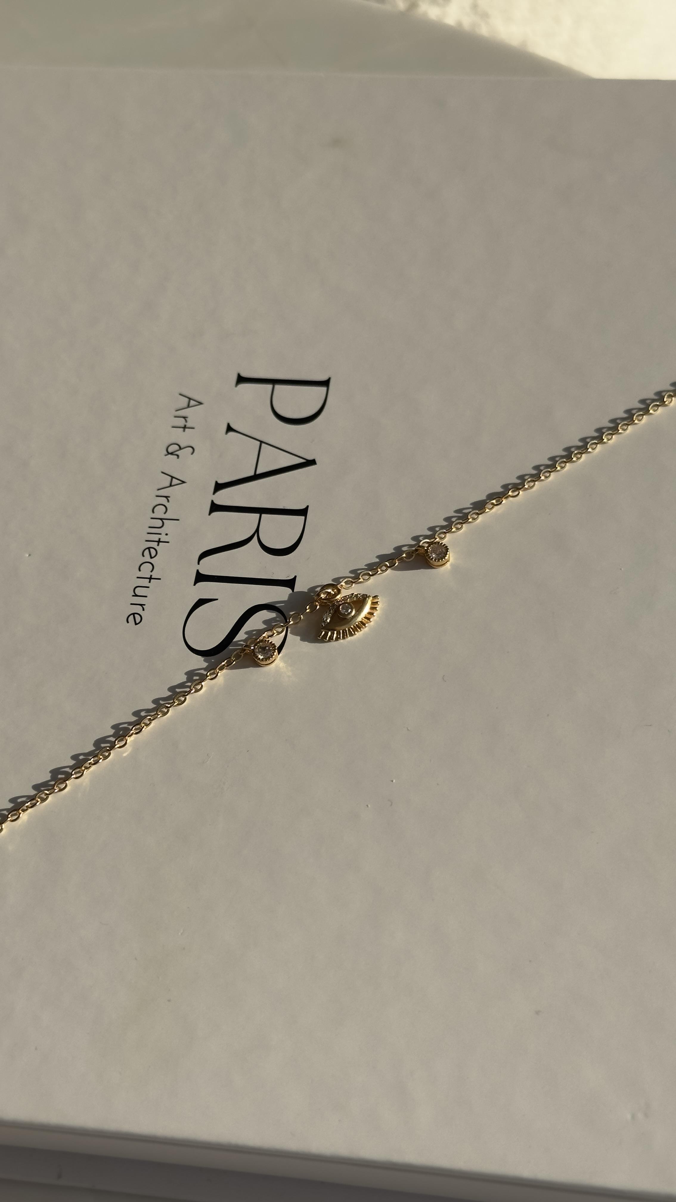 Gold Göz Detaylı Halhal 