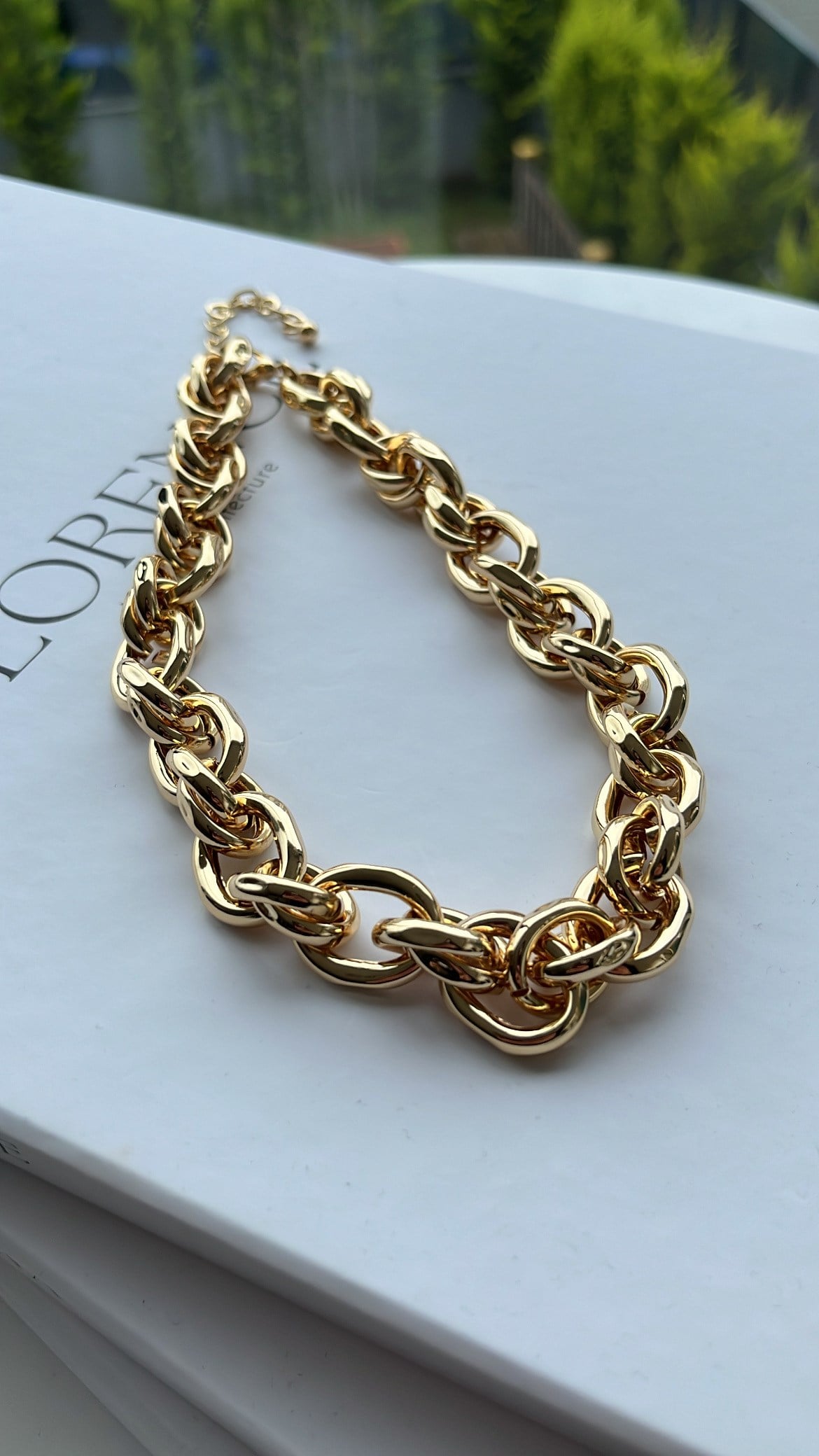 Gold Kalın Zincir Kolye 