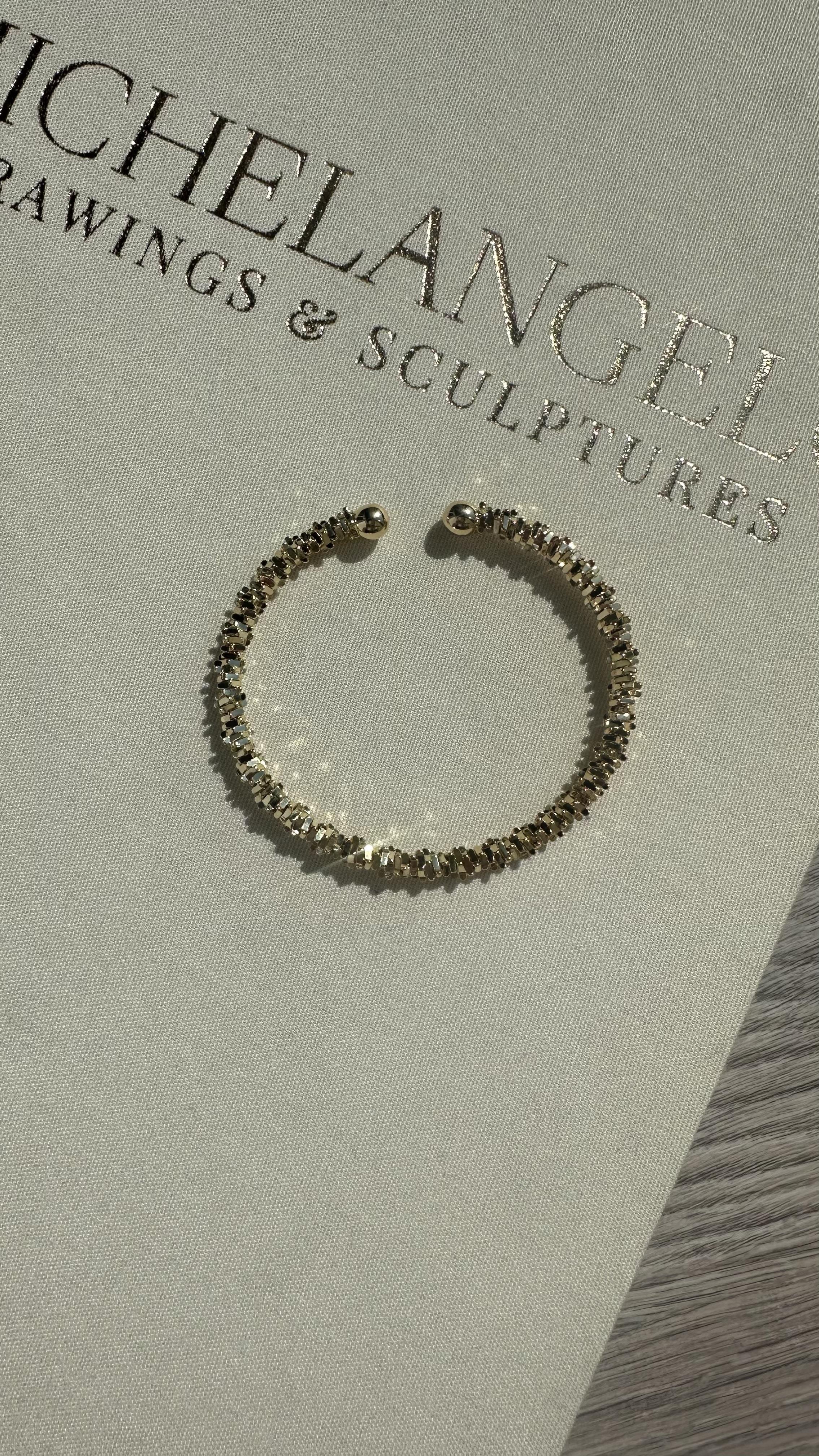 Gold Kelepçe Çelik Bileklik