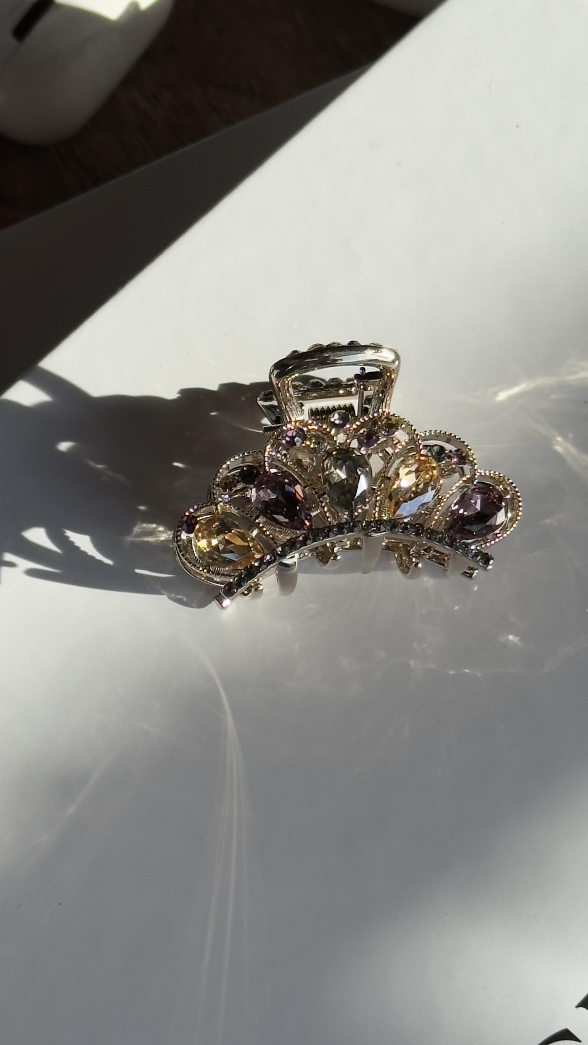 Gold Metal Renkli Taş Kıskaçlı İthal Toka