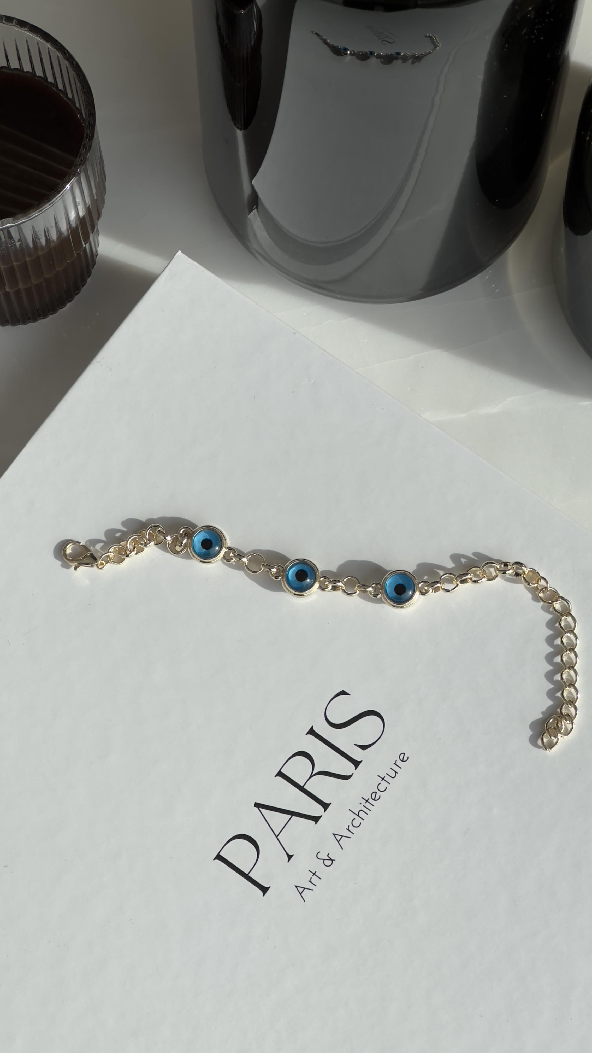 Gold Nazar Boncuklu Bileklik