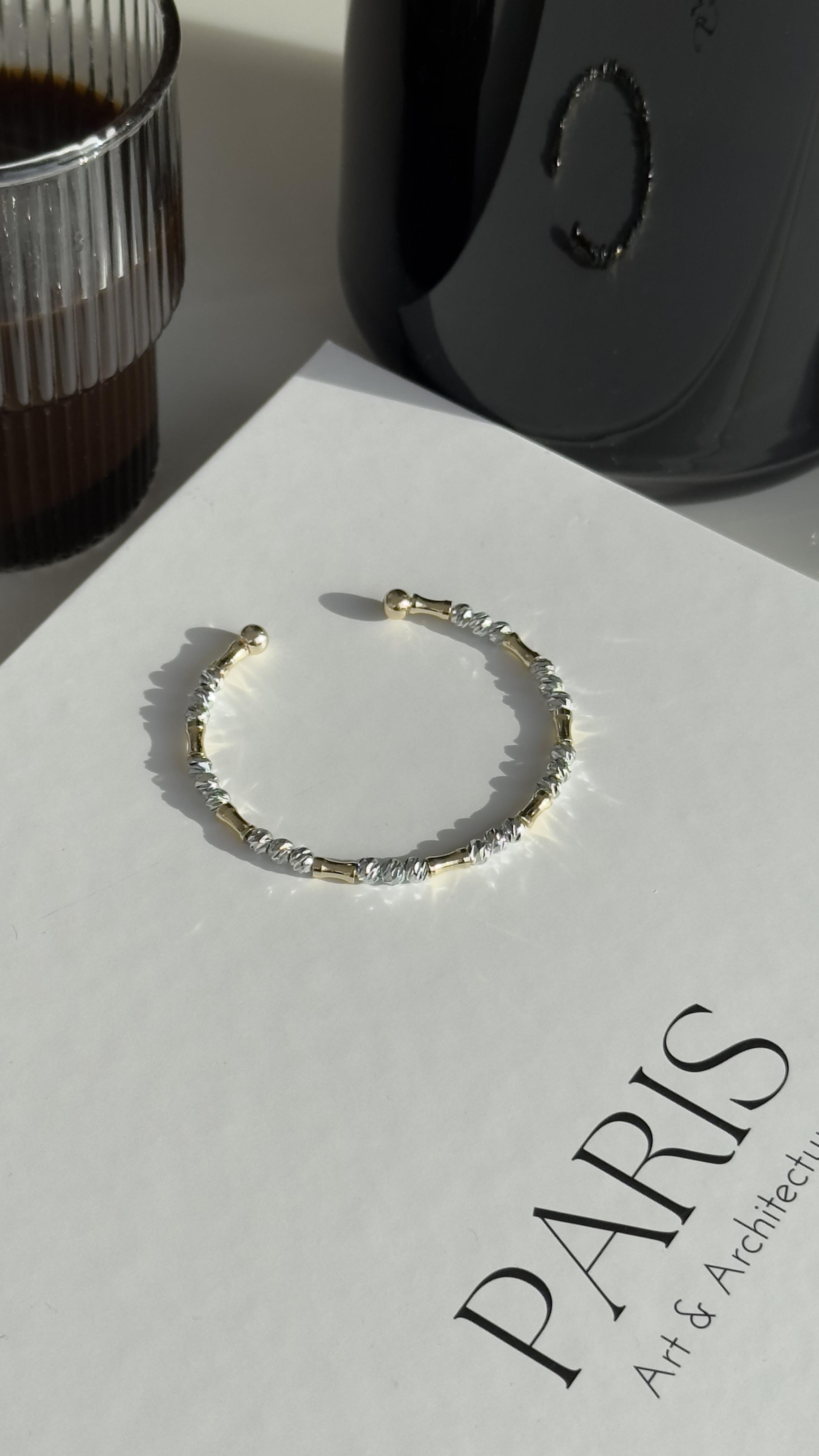 Gold Silver Dorika Kelepçe Bileklik