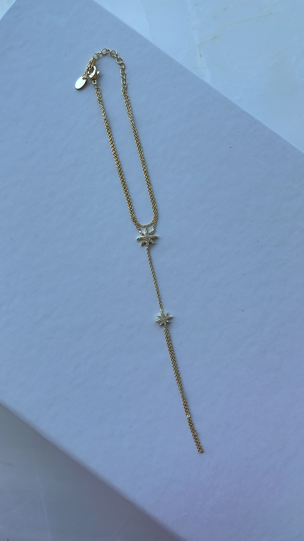 Gold Yıldız Taşlı Zincir Şahmeran