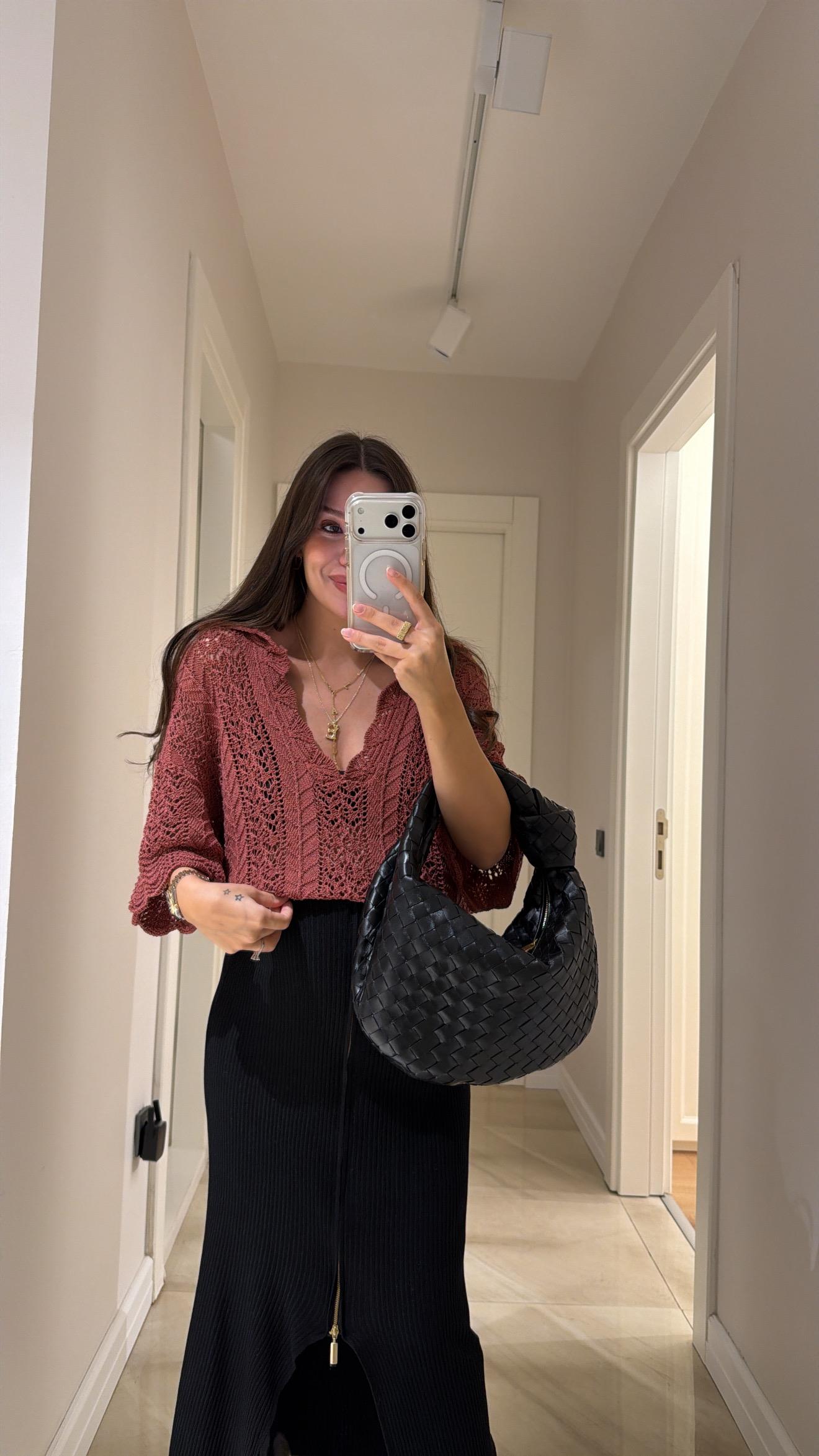 Gül Kurusu V Yaka Ajurlu Marka Model Kazak