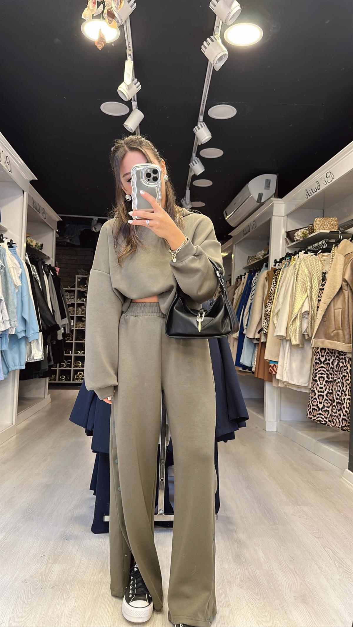 Haki Paçası Çıtçıtlı Takım 