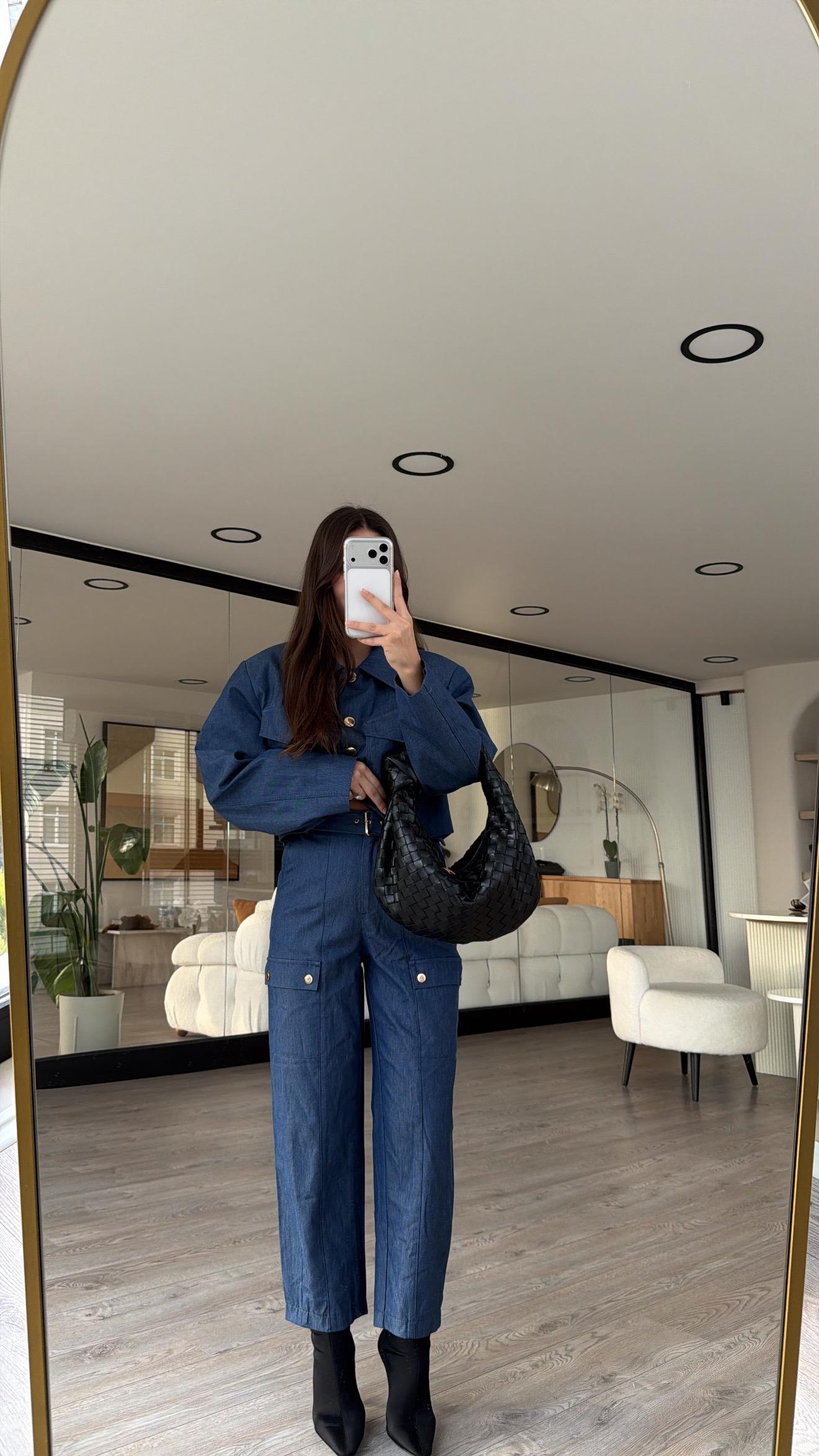 İndigo Kemerli Kargo Dilvin Pantolon