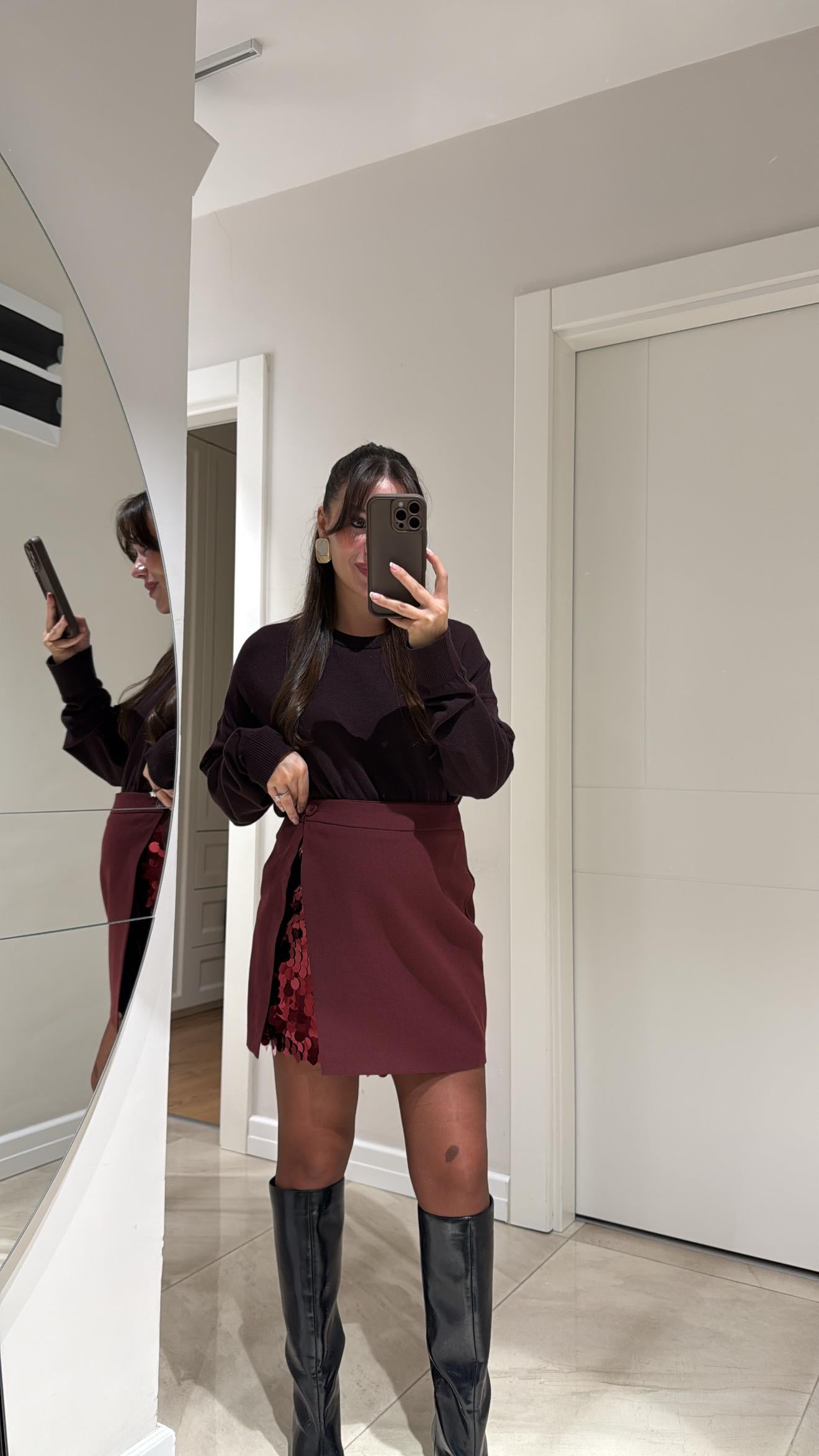 Kahve Bisiklet Yaka Marka Model Basic Kazak