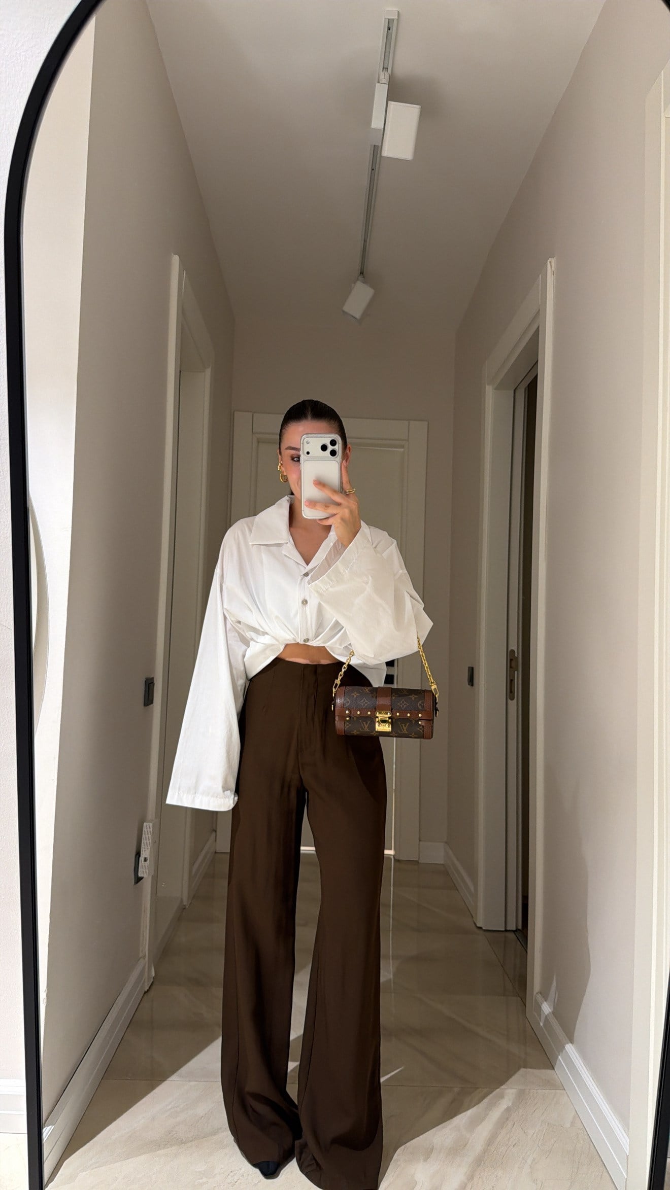 Kahve Cep Detaylı Pensli Marka Model Pantolon