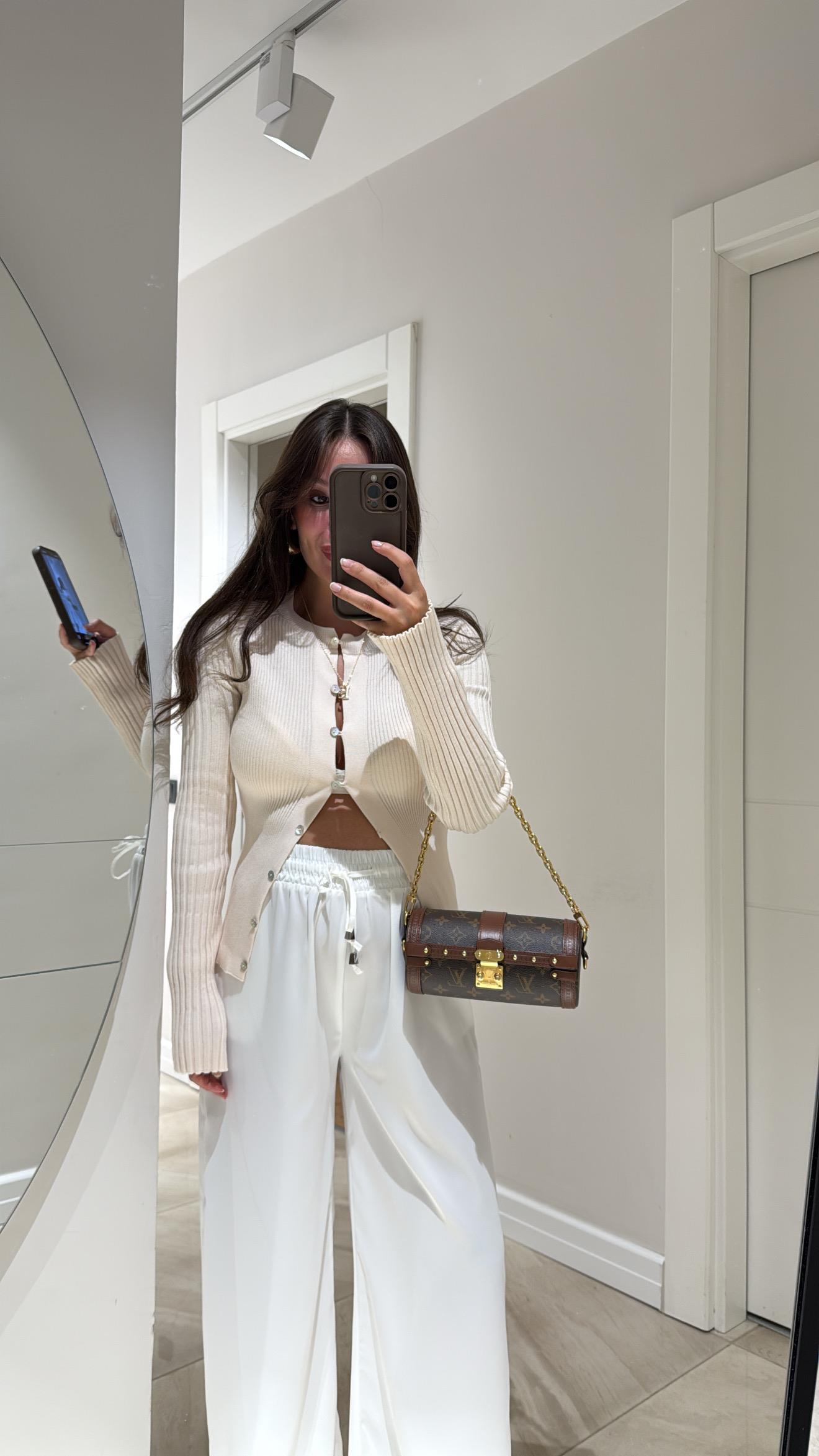 Krem Fitilli Triko Hırka